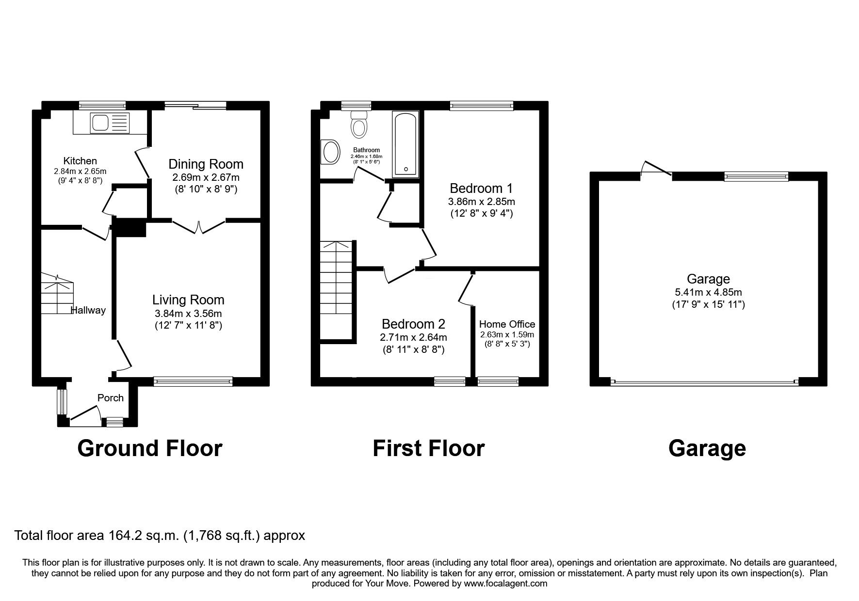 Floorplan of 2 bedroom Mid Terrace House for sale, Cockington Close, Plymouth, Devon, PL6