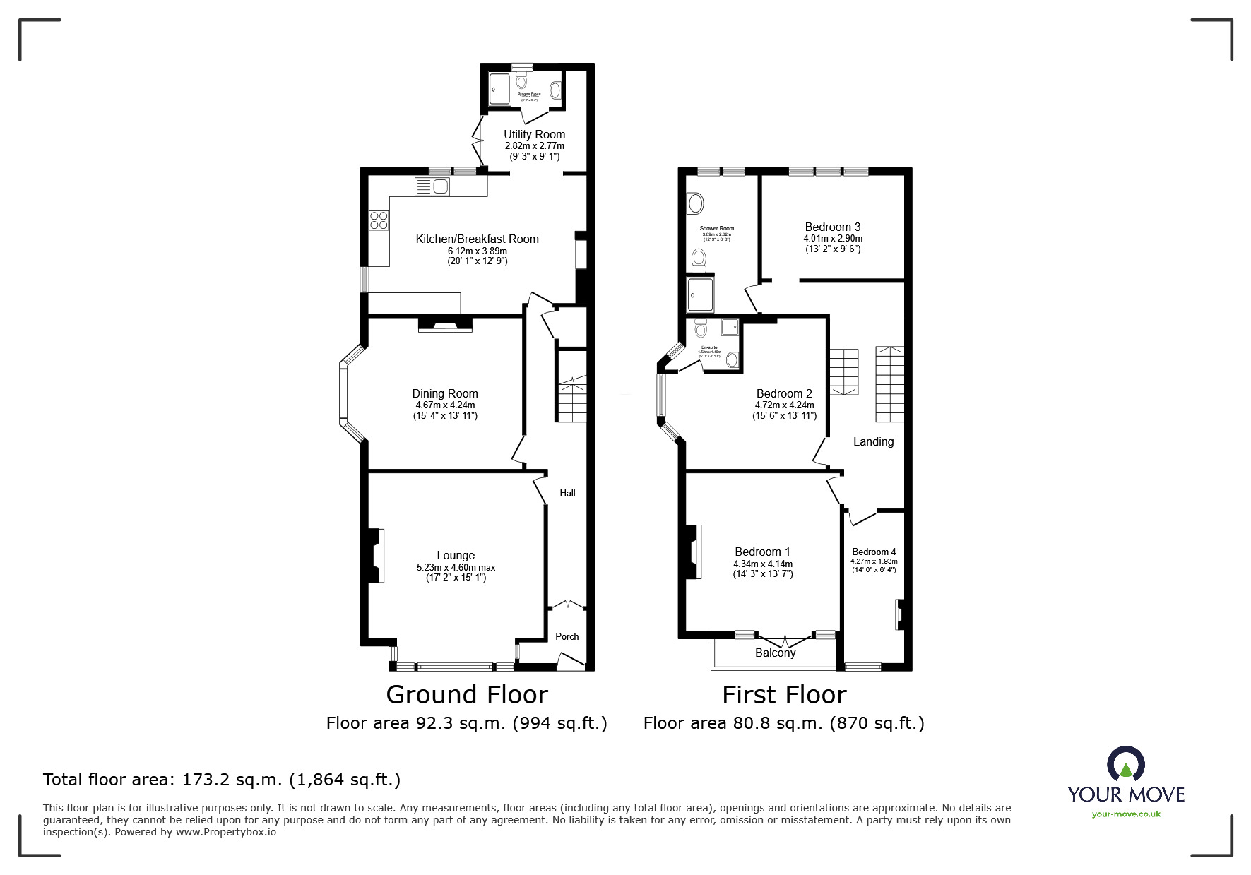 Floorplan of 4 bedroom Semi Detached House for sale, Western College Road, Plymouth, Devon, PL4