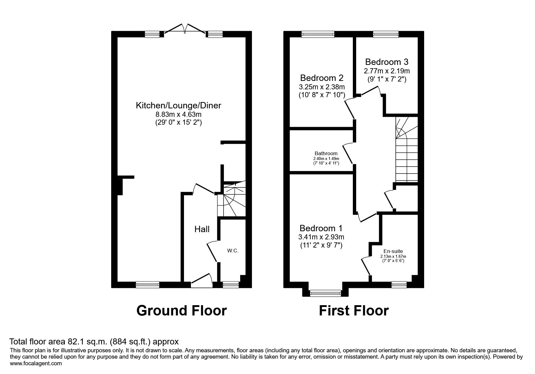 Floorplan of 3 bedroom Semi Detached House for sale, Halecombe Road, Plymouth, Devon, PL9