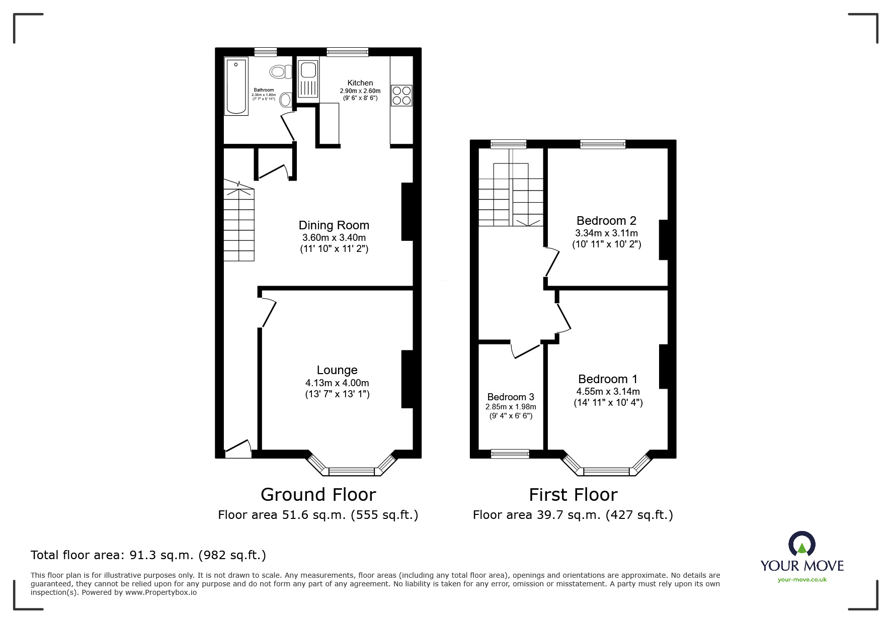 Floorplan of 3 bedroom Mid Terrace House for sale, Oreston Road, Plymouth, Devon, PL9
