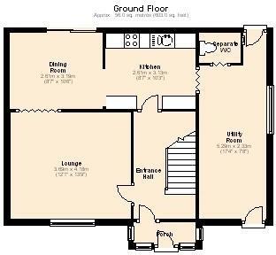 Floorplan of 3 bedroom Semi Detached House for sale, Blandford Road, Plymouth, Devon, PL3