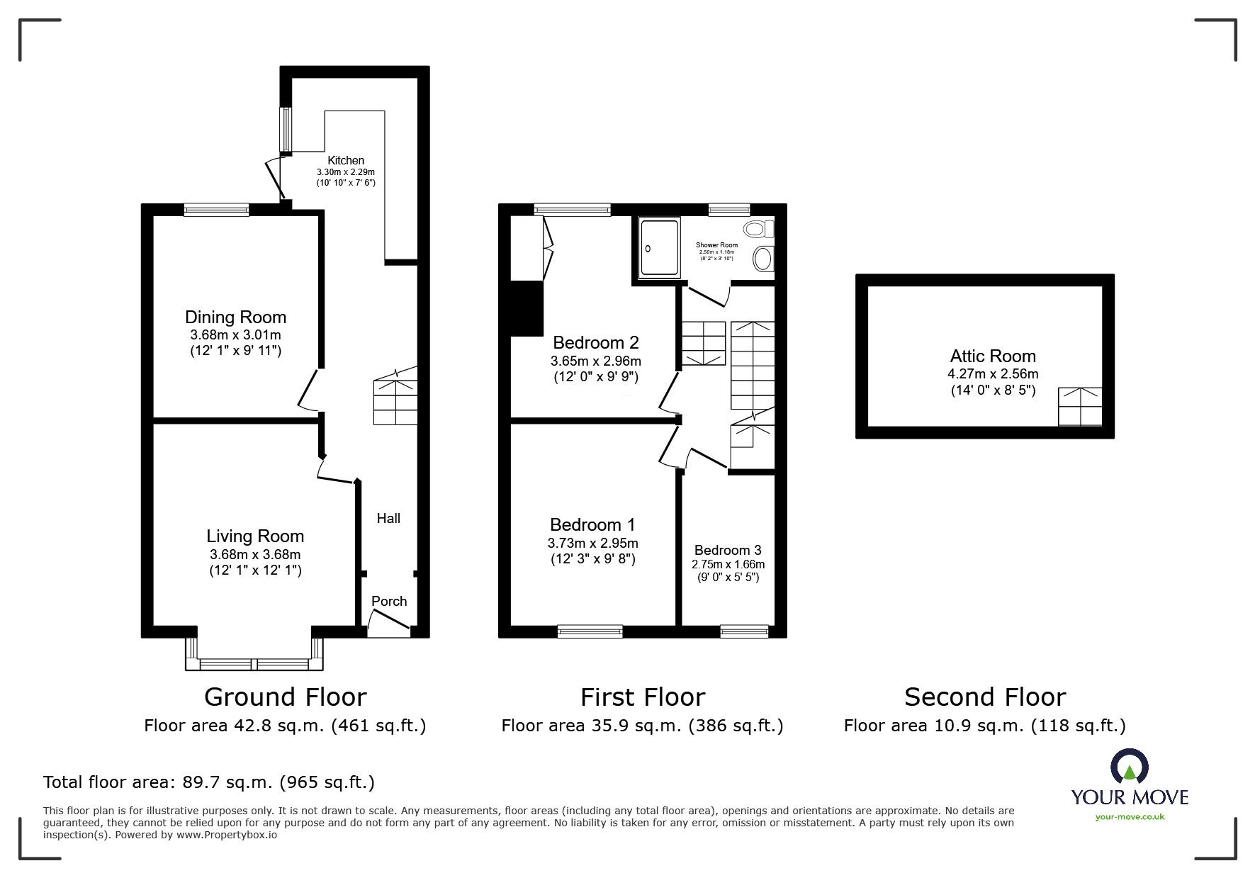Floorplan of 3 bedroom Mid Terrace House for sale, Linden Terrace, Plymouth, Devon, PL4