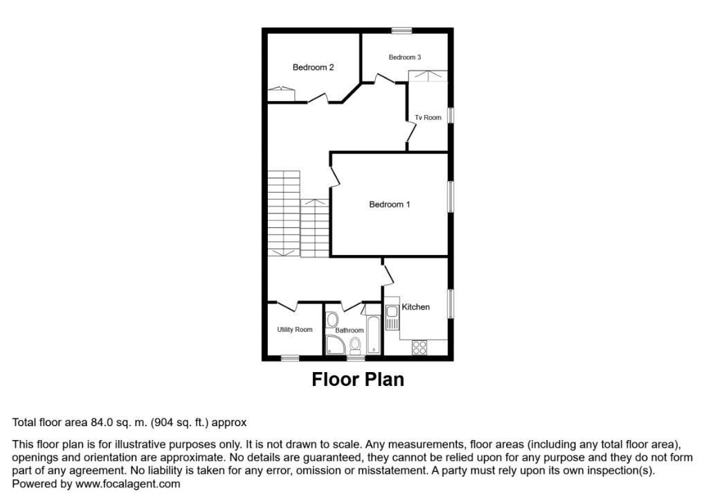 Floorplan of 3 bedroom House to rent, Houndiscombe Road, Plymouth, Devon, PL4