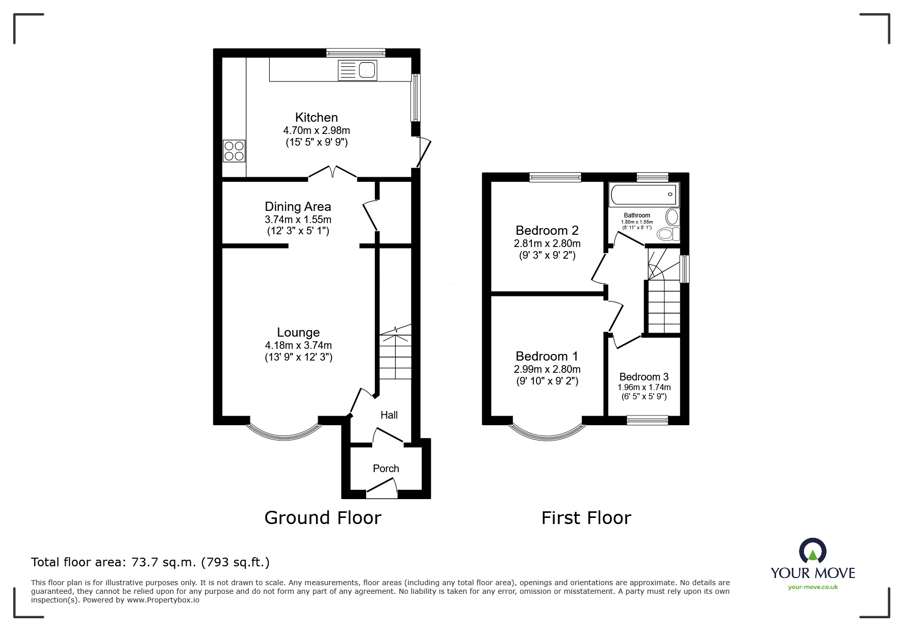 Floorplan of 3 bedroom Semi Detached House for sale, Fletemoor Road, Plymouth, Devon, PL5