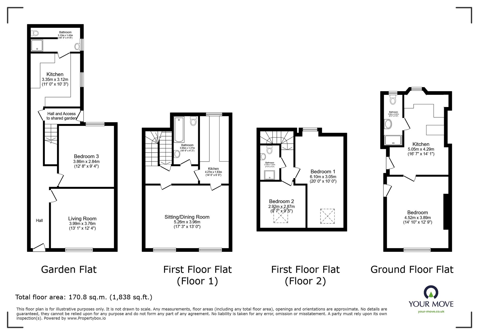 Floorplan of 4 bedroom Mid Terrace House for sale, Molesworth Road, Stoke, Devon, PL1