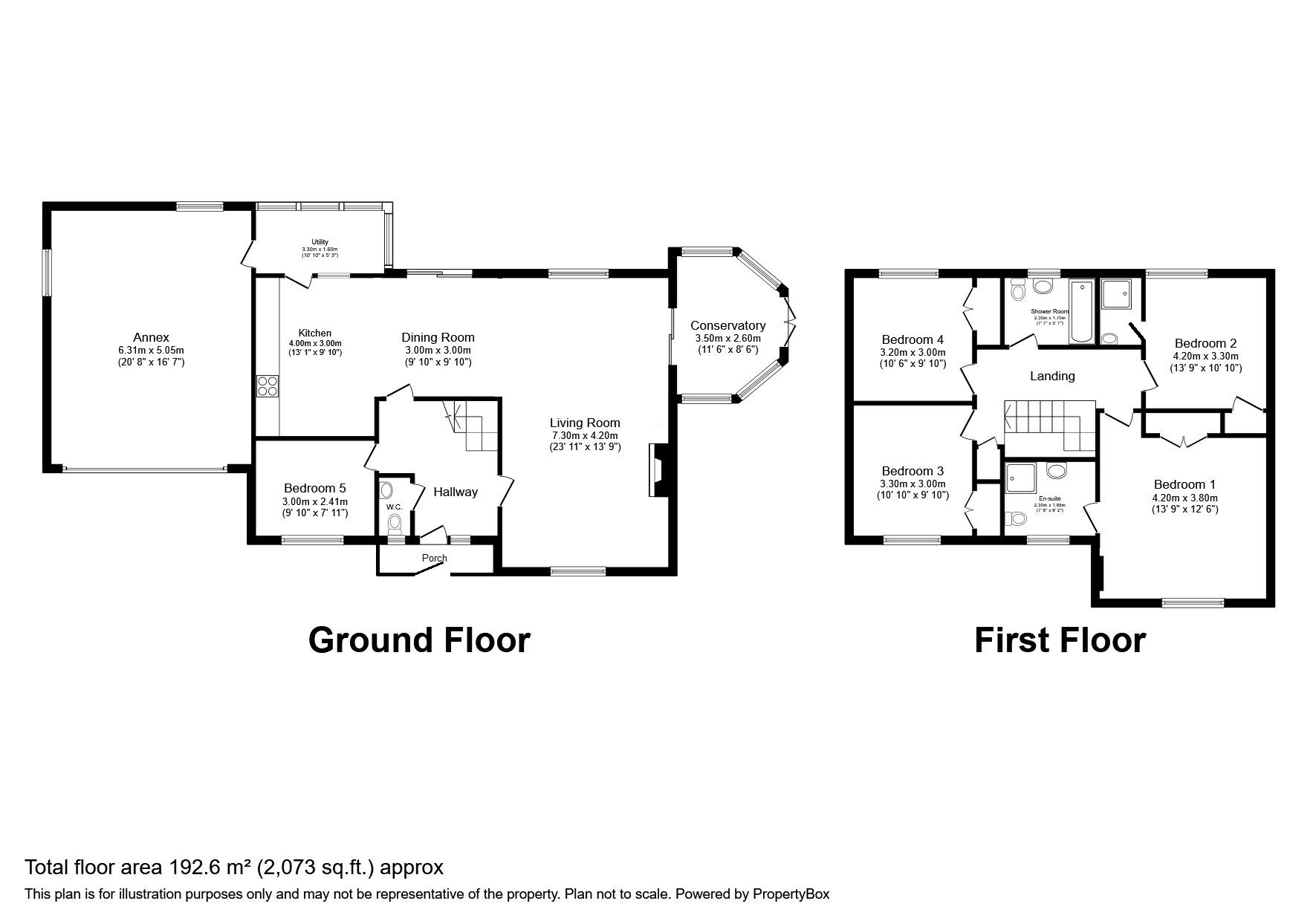 Floorplan of 5 bedroom Detached House for sale, Liverton, Newton Abbot, Devon, TQ12
