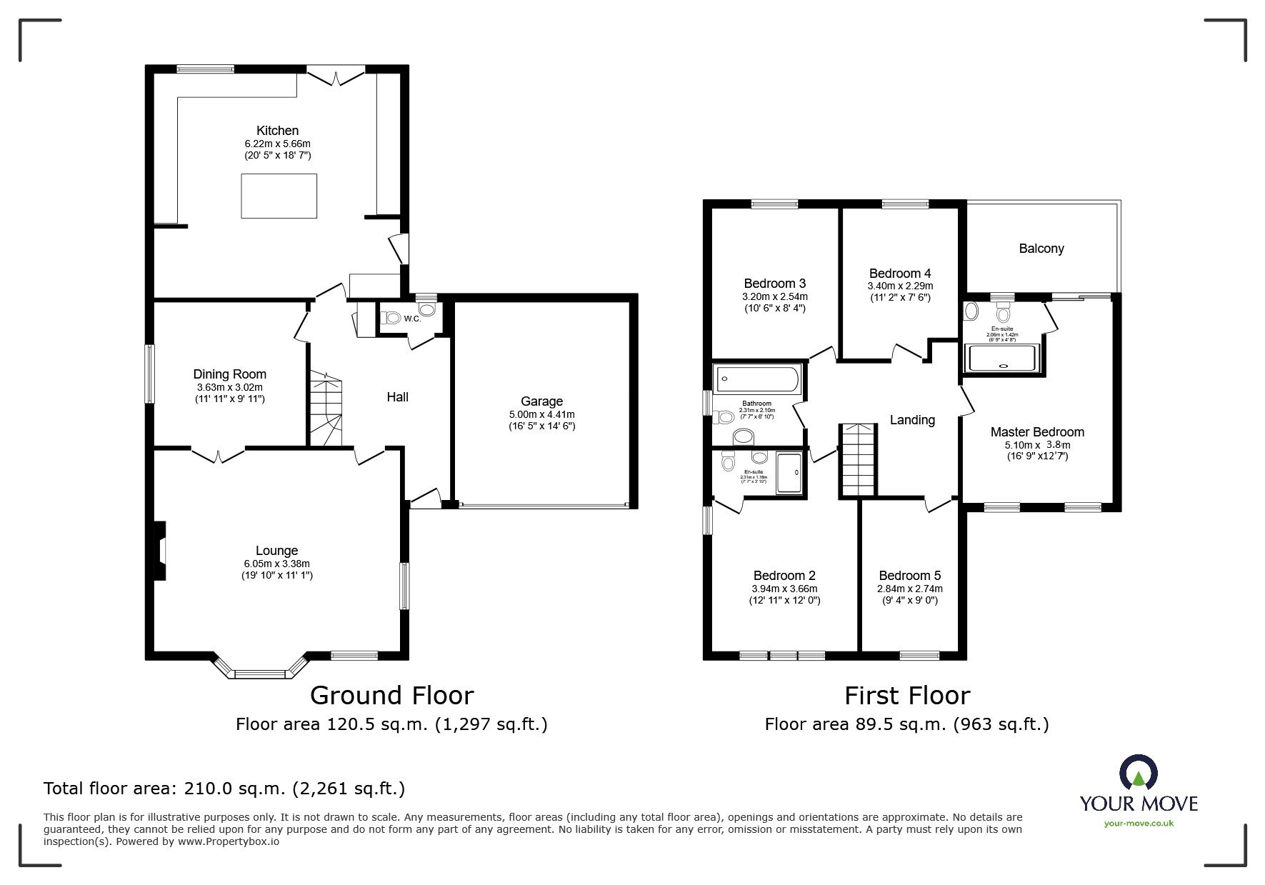 Floorplan of 5 bedroom Detached House for sale, Larksmead Way, Ogwell, Devon, TQ12