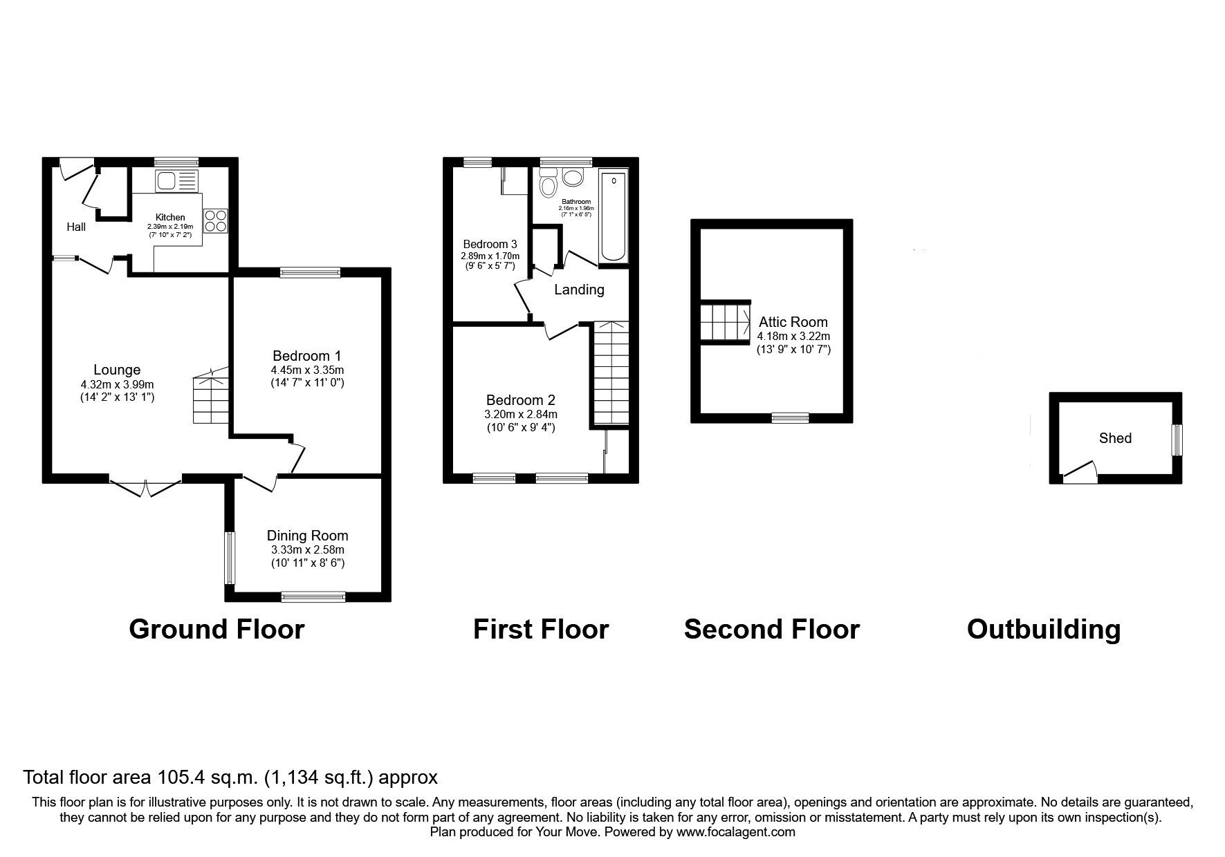 Floorplan of 3 bedroom Semi Detached House for sale, Mellons Close, Newton Abbot, Devon, TQ12