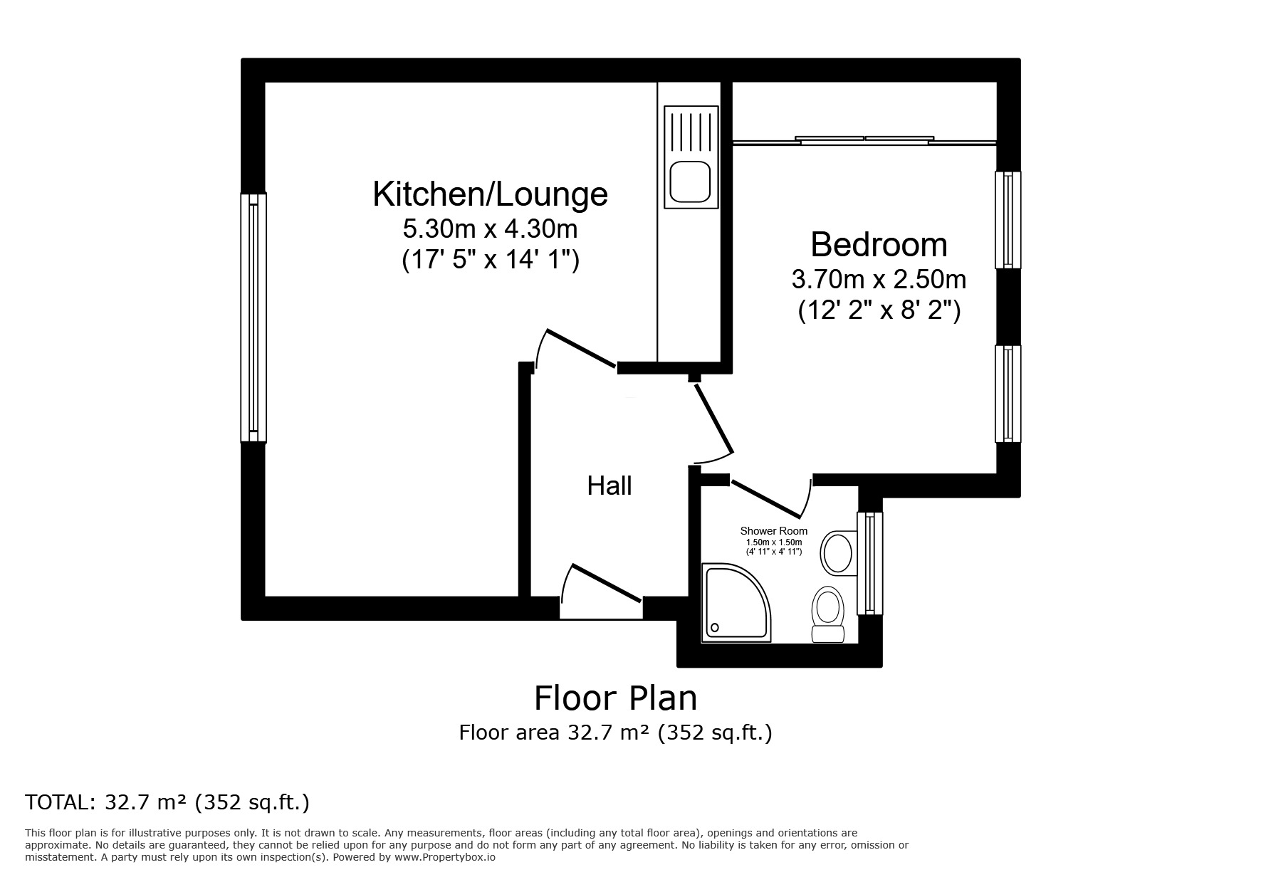 Floorplan of 1 bedroom  Flat for sale, Alta Vista Road, Paignton, Devon, TQ4