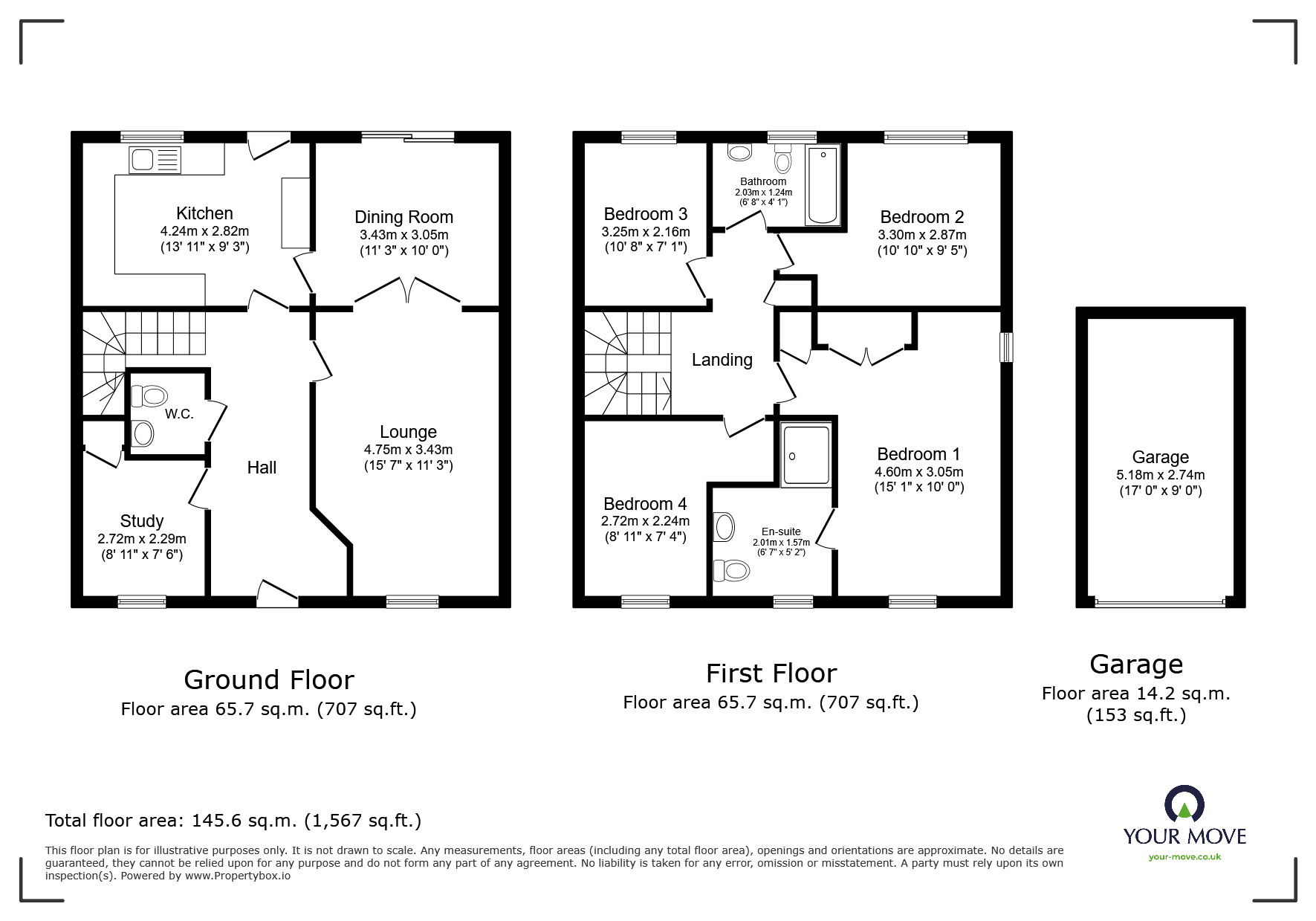 Floorplan of 4 bedroom Detached House for sale, Carnac Drive, Dawlish, EX7
