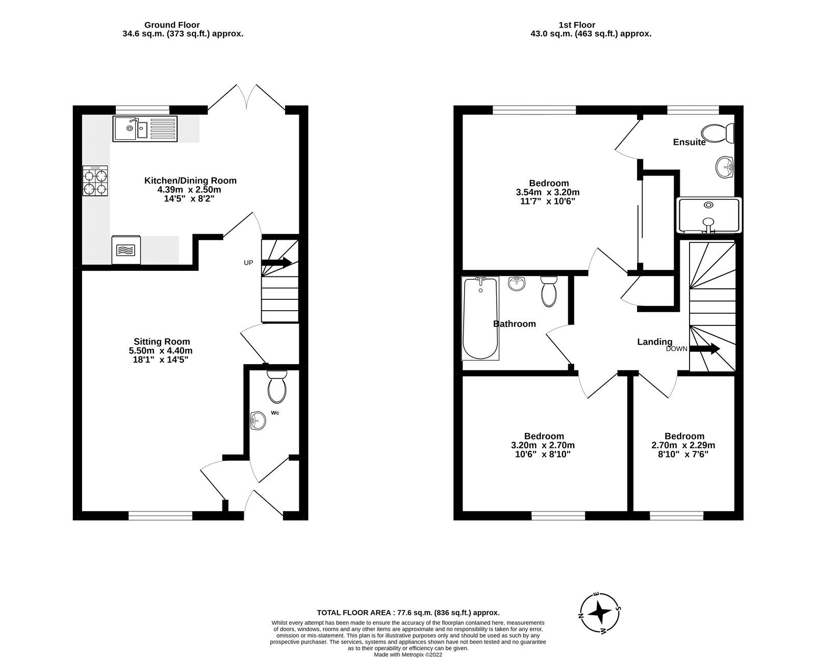 Floorplan of 3 bedroom Mid Terrace House for sale, Foxglove Close, Newton Abbot, Devon, TQ12
