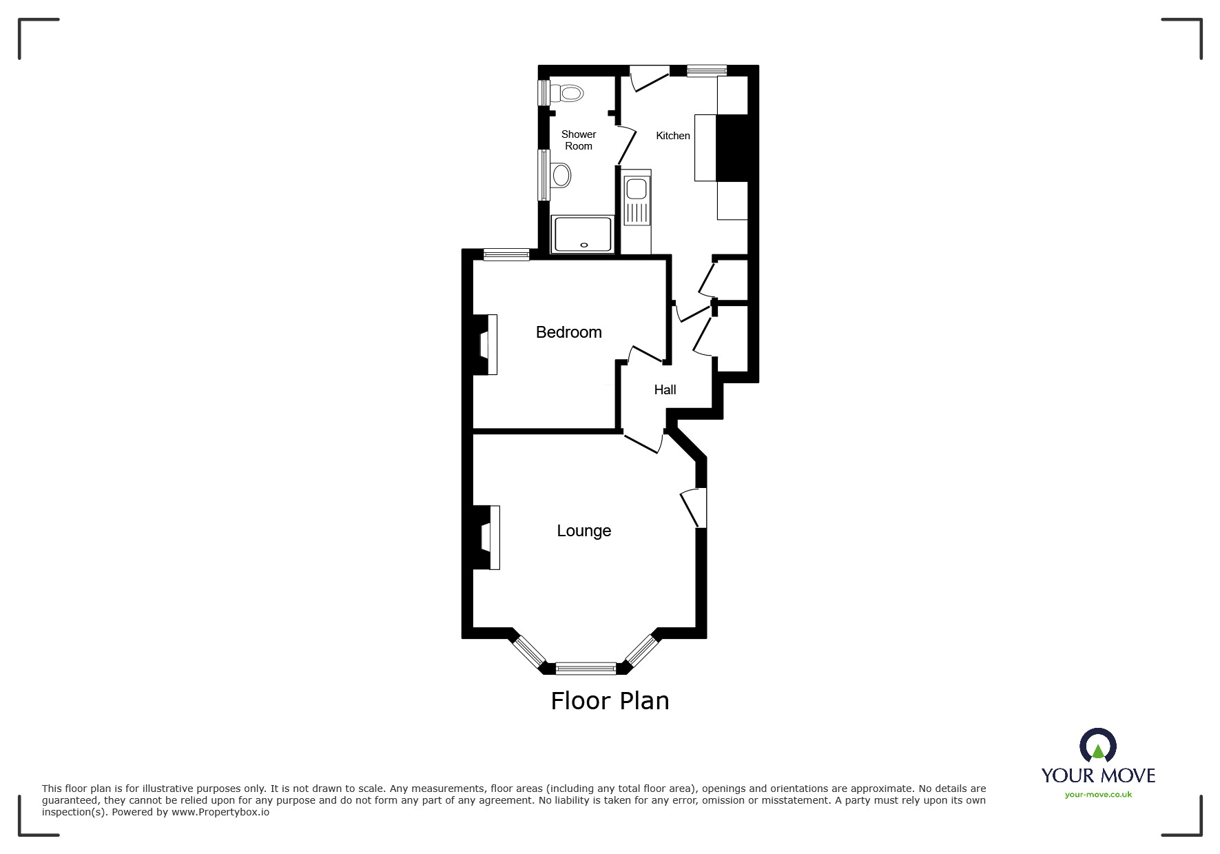 Floorplan of 1 bedroom  Flat for sale, Church Road, Newton Abbot, Devon, TQ12