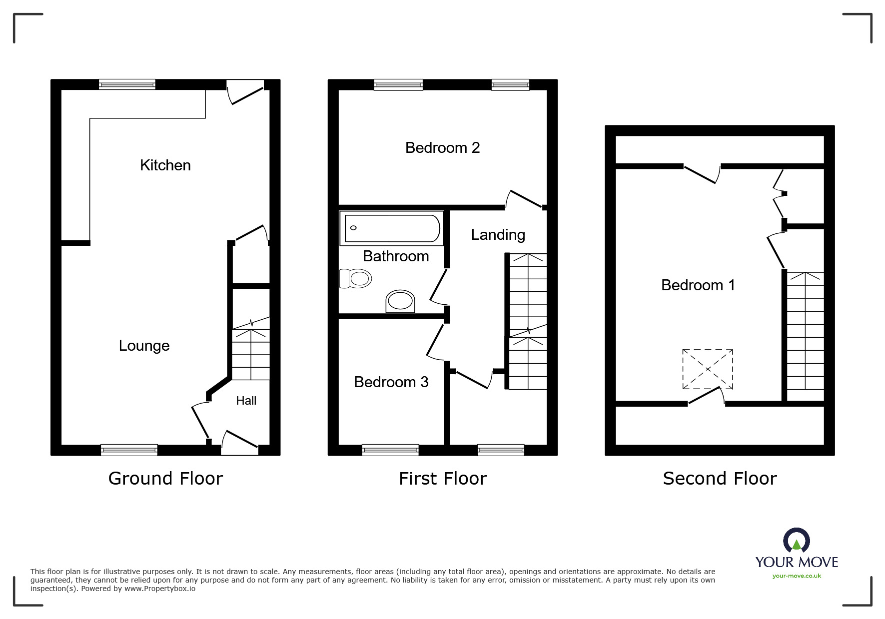 Floorplan of 3 bedroom Mid Terrace House for sale, St. Marychurch Road, Torquay, Devon, TQ1