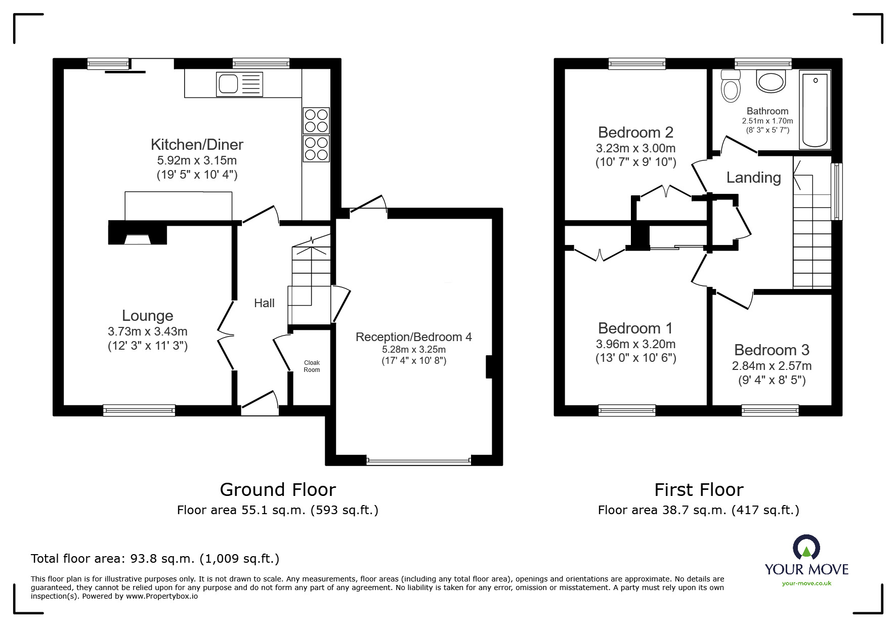 Floorplan of 4 bedroom Link Detached House for sale, The Churchills, Newton Abbot, Devon, TQ12
