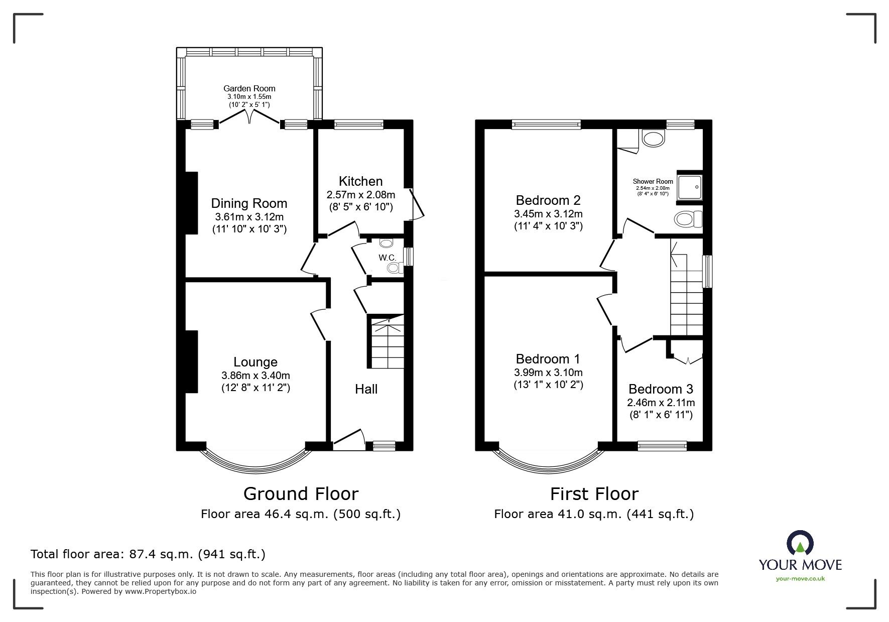Floorplan of 3 bedroom Semi Detached House for sale, Windsor Avenue, Newton Abbot, Devon, TQ12