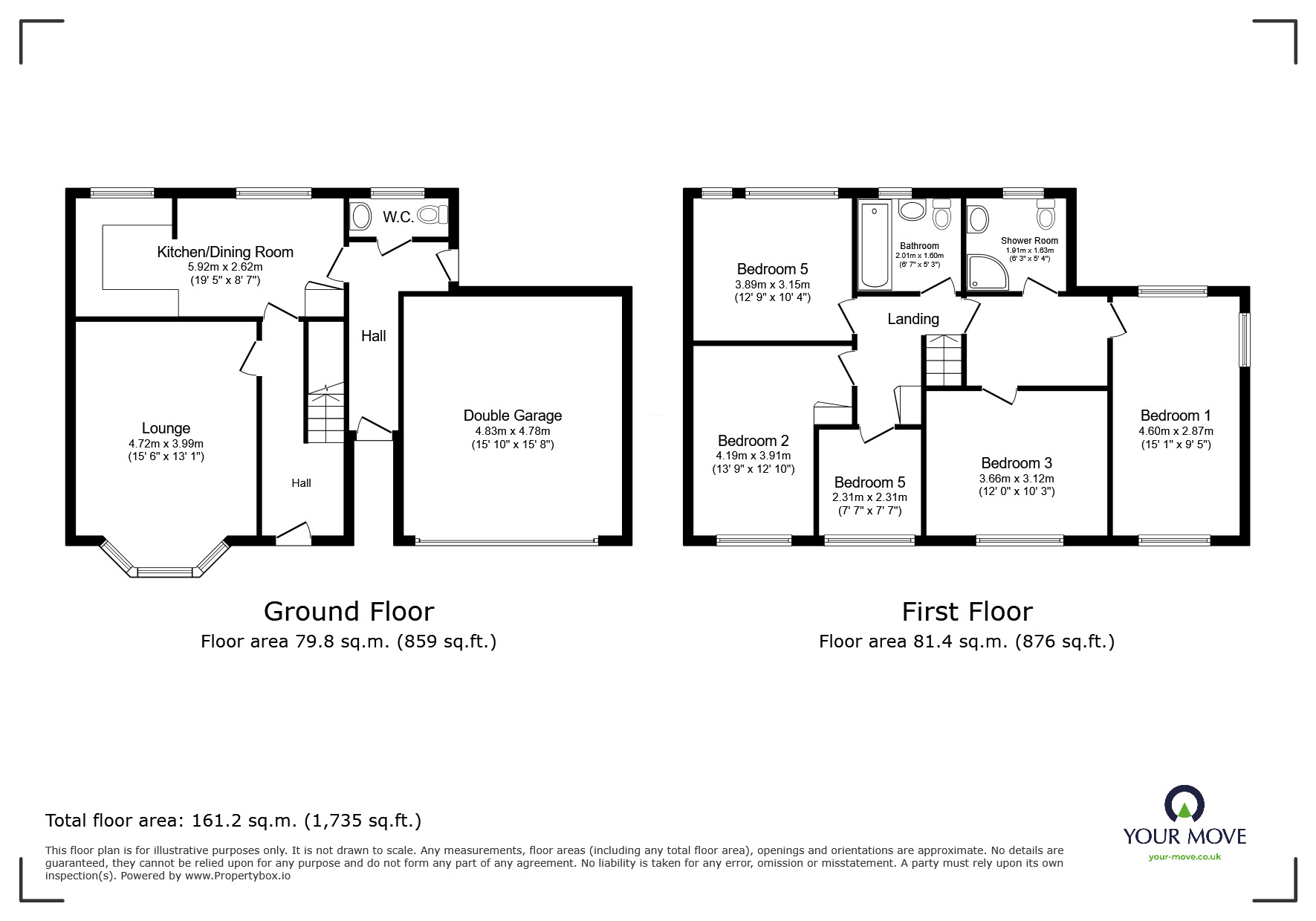Floorplan of 5 bedroom End Terrace House for sale, Haccombe Path, Newton Abbot, Devon, TQ12