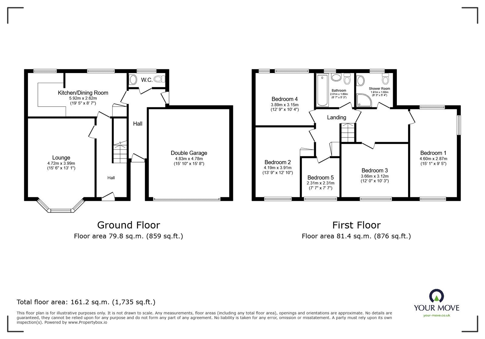 Floorplan of 5 bedroom Semi Detached House for sale, Haccombe Path, Milber, Newton Abbot, Devon, TQ12