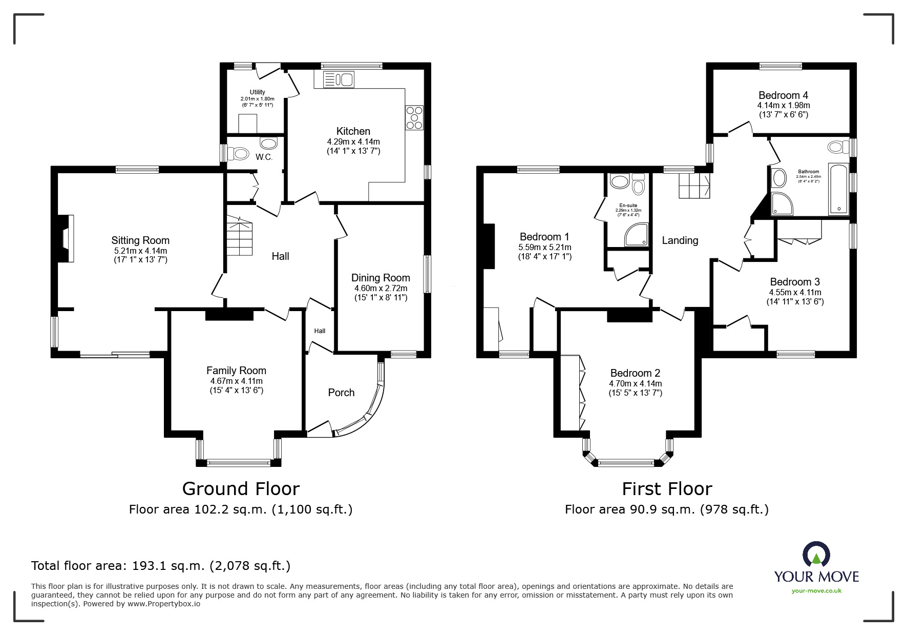 Floorplan of 4 bedroom Detached House for sale, Coombeshead Road, Newton Abbot, Devon, TQ12