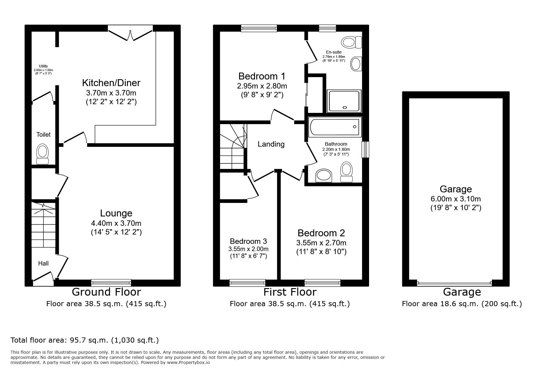 Floorplan of 3 bedroom Semi Detached House for sale, Nellies Wood View, Dartington, Devon, TQ9