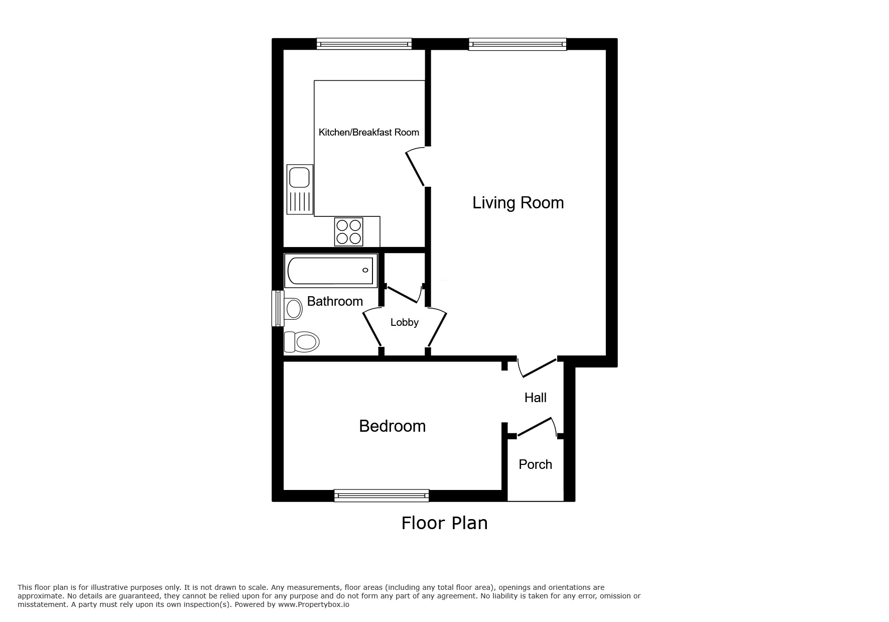 Floorplan of 1 bedroom Flat for sale, Stanmore Tor, Paignton, Devon, TQ3