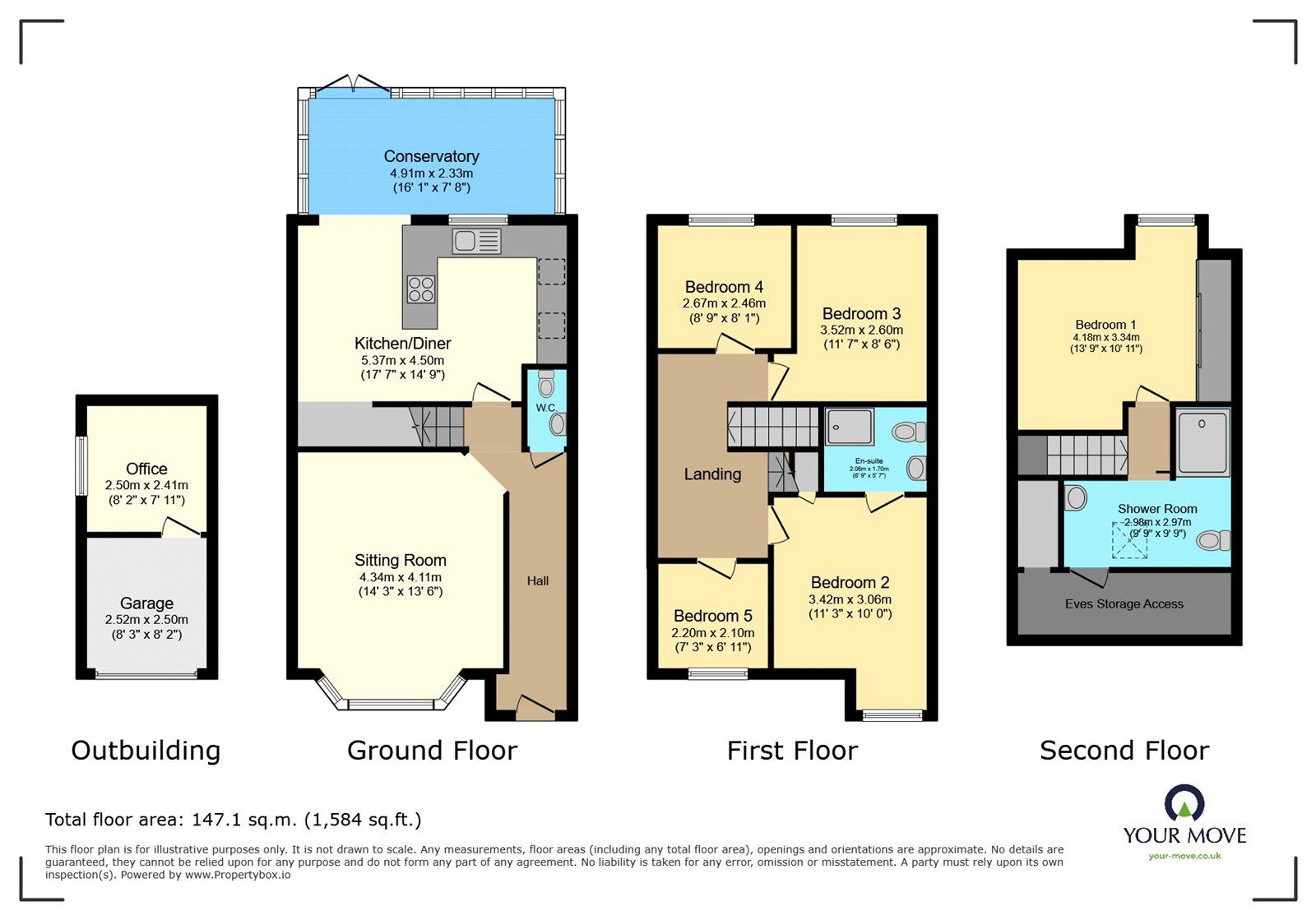 Floorplan of 4 bedroom Semi Detached House for sale, Culver Mews, Mount Pleasant Road, Devon, TQ12