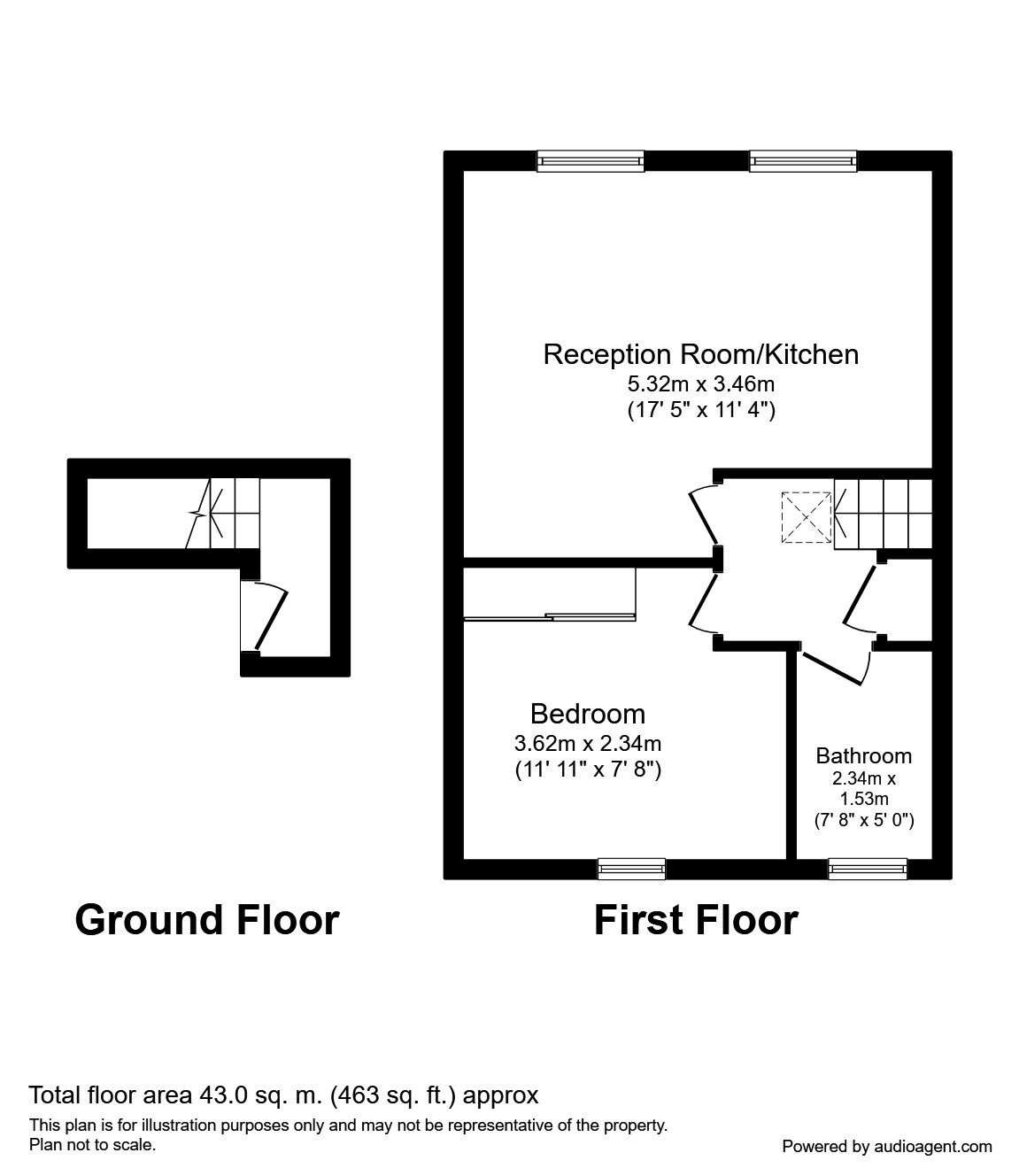 Floorplan of 1 bedroom  Flat to rent, Peckham Rye, London, SE15