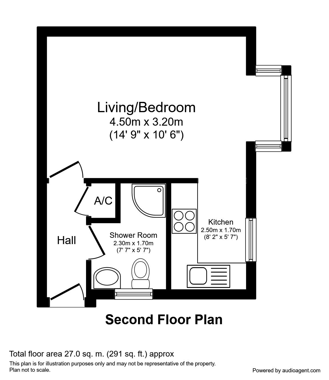 Floorplan of  Flat to rent, Sterling Gardens, New Cross, London, SE14