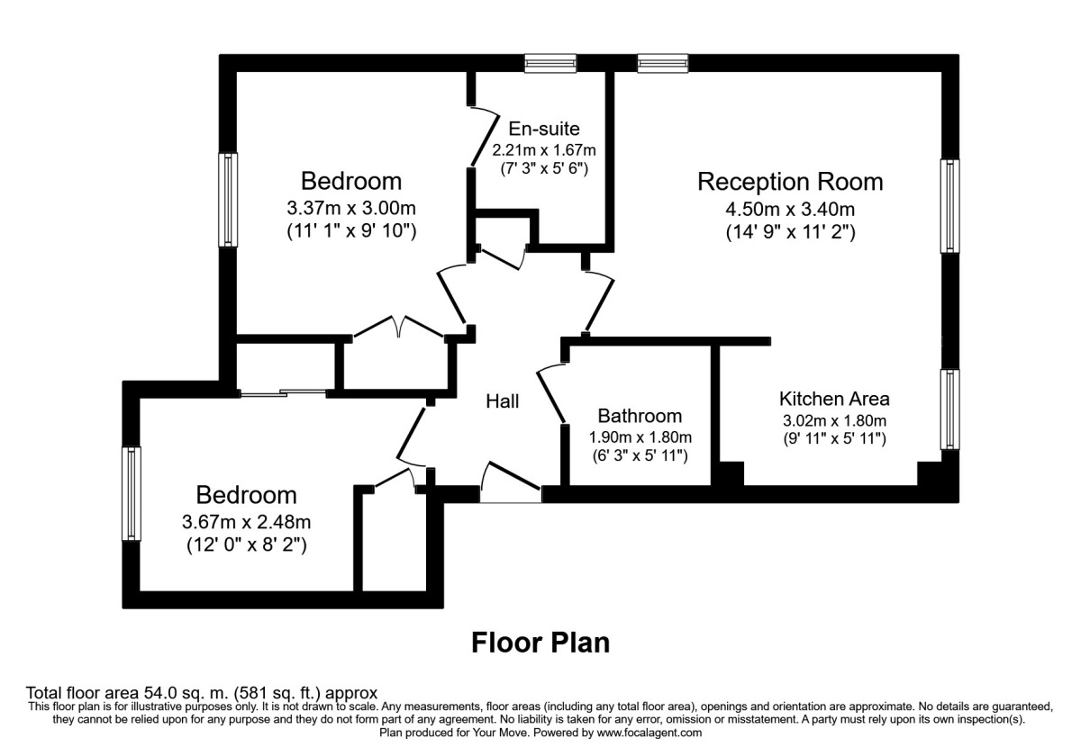 Floorplan of 2 bedroom  Flat to rent, Joseph Hardcastle Close, London, SE14