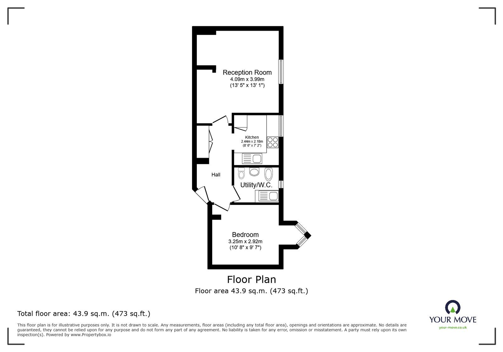 Floorplan of 1 bedroom  Flat for sale, Avonley Road, London, SE14