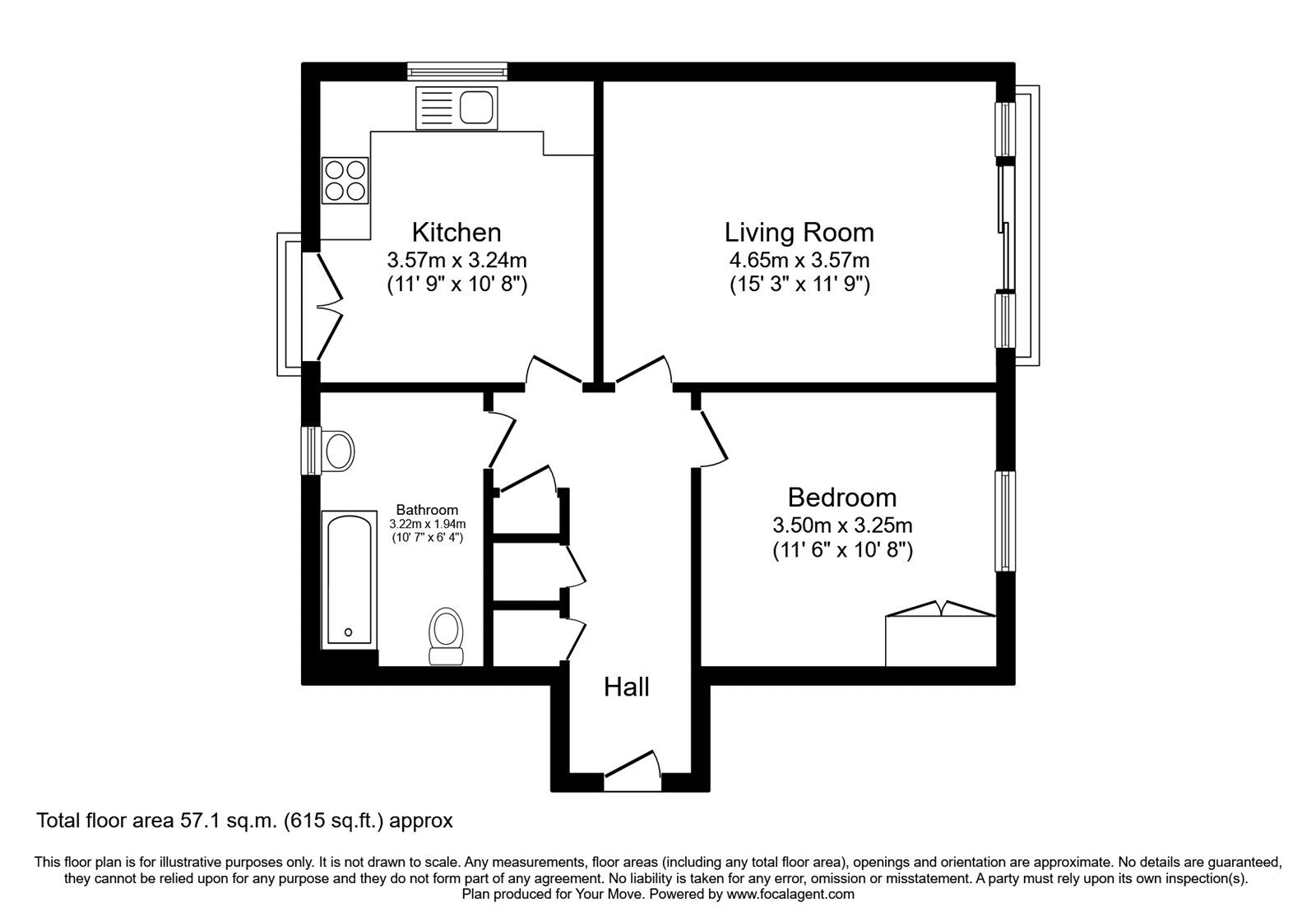 Floorplan of 1 bedroom  Flat for sale, Besson Street, London, SE14