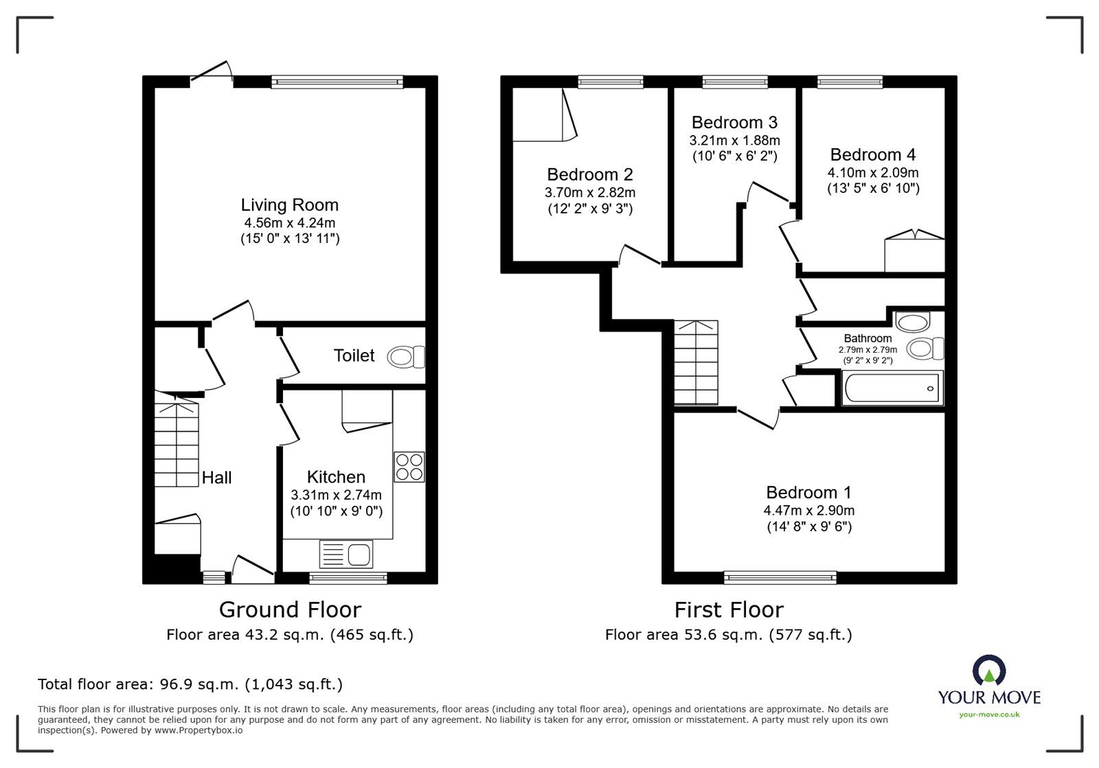 Floorplan of 4 bedroom  Flat for sale, Lovelinch Close, London, SE15
