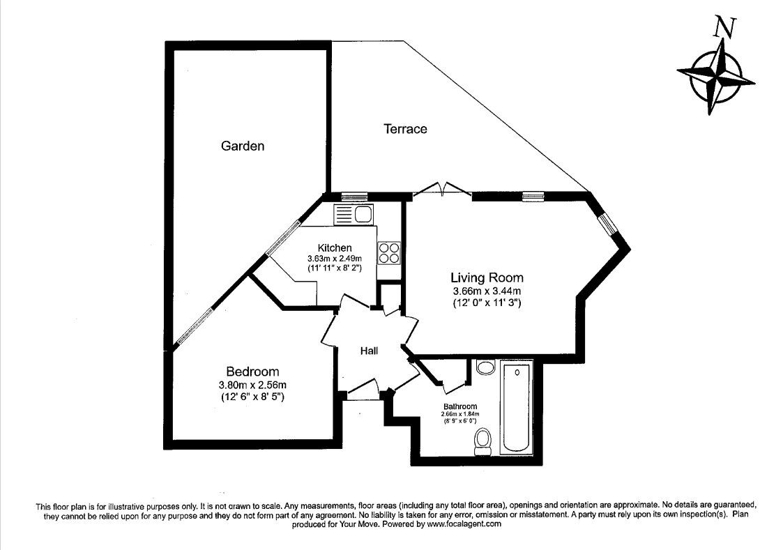 Floorplan of 1 bedroom  Flat for sale, Garter Way, London, SE16
