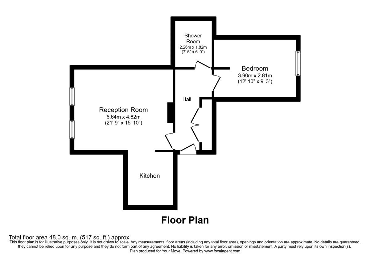 Floorplan of 1 bedroom  Flat for sale, Avonley Road, London, SE14