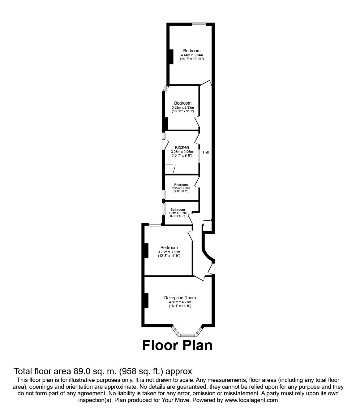 Floorplan of 4 bedroom  Flat to rent, New Cross Road, London, SE14