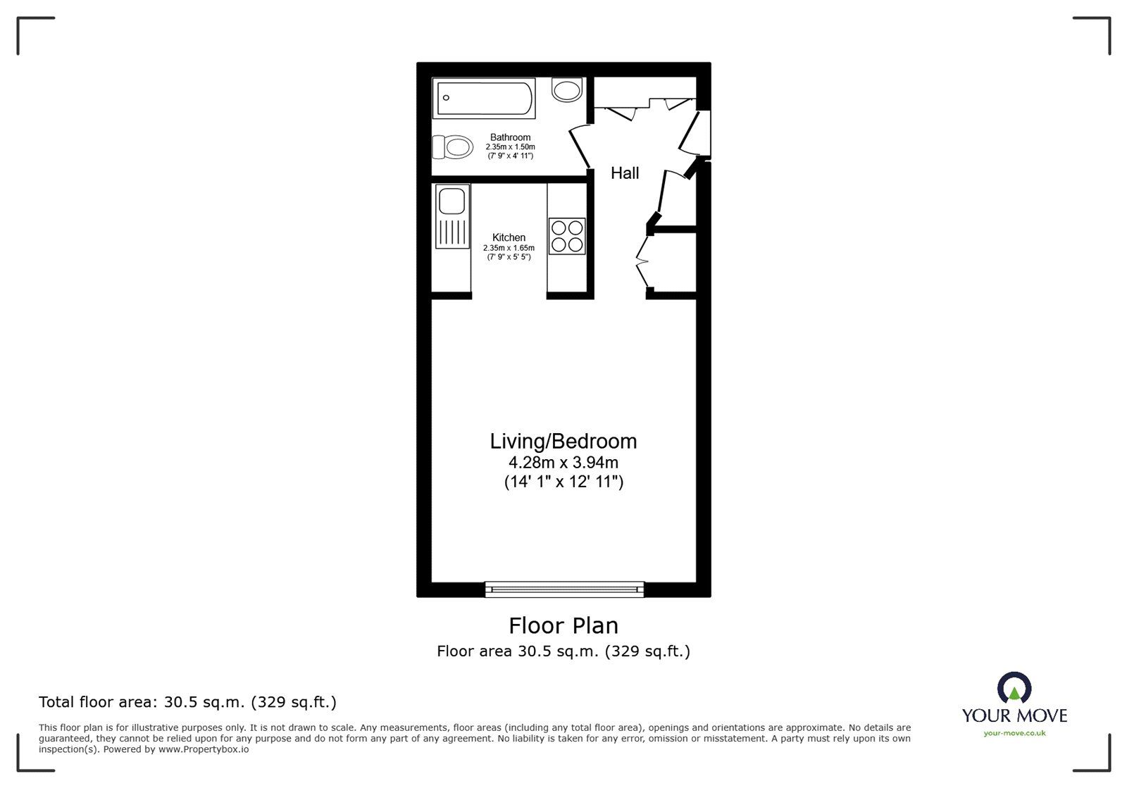Floorplan of  Flat for sale, Croft Street, London, SE8