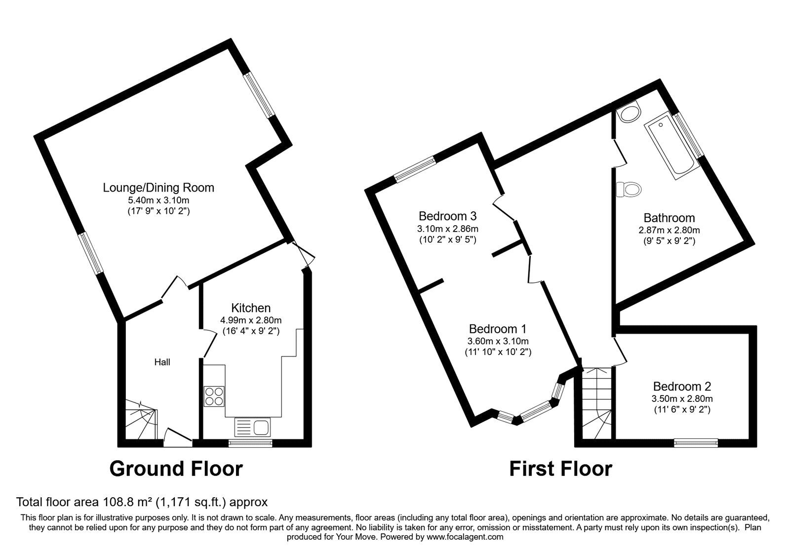 Floorplan of 3 bedroom End Terrace House for sale, Elfrida Crescent, London, SE6