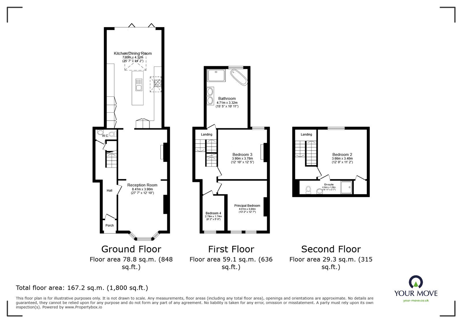 Floorplan of 4 bedroom Mid Terrace House for sale, Surrey Road, London, SE15