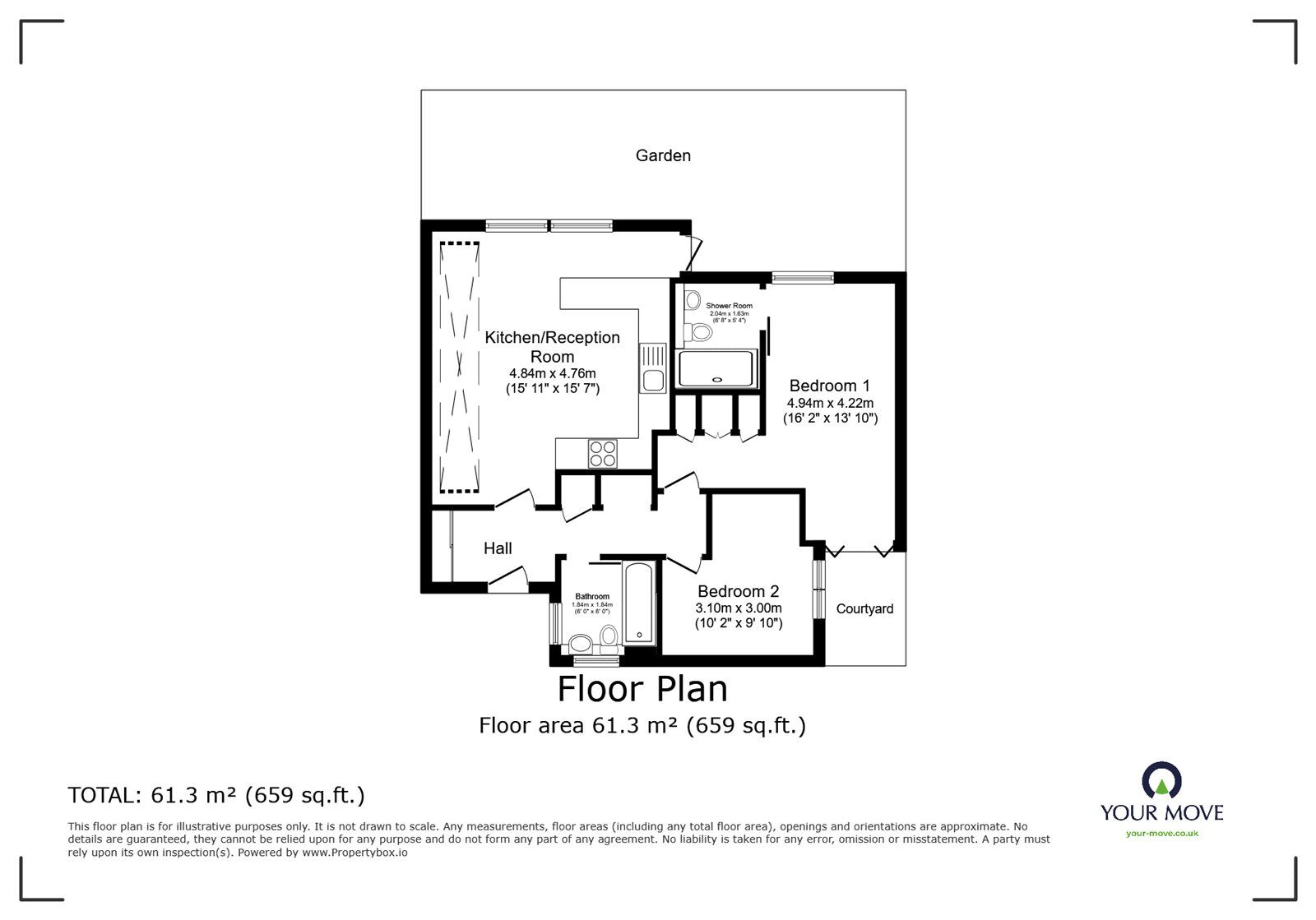 Floorplan of 2 bedroom Detached House for sale, Church Grove, London, SE13