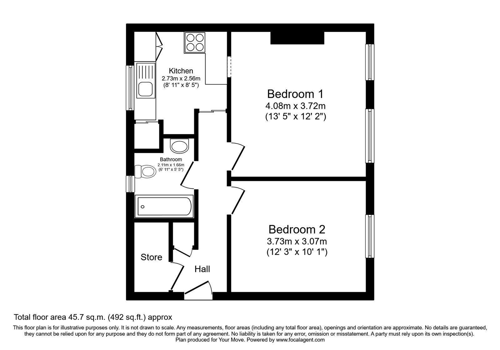 Floorplan of 1 bedroom  Flat for sale, Sharratt Street, London, SE15