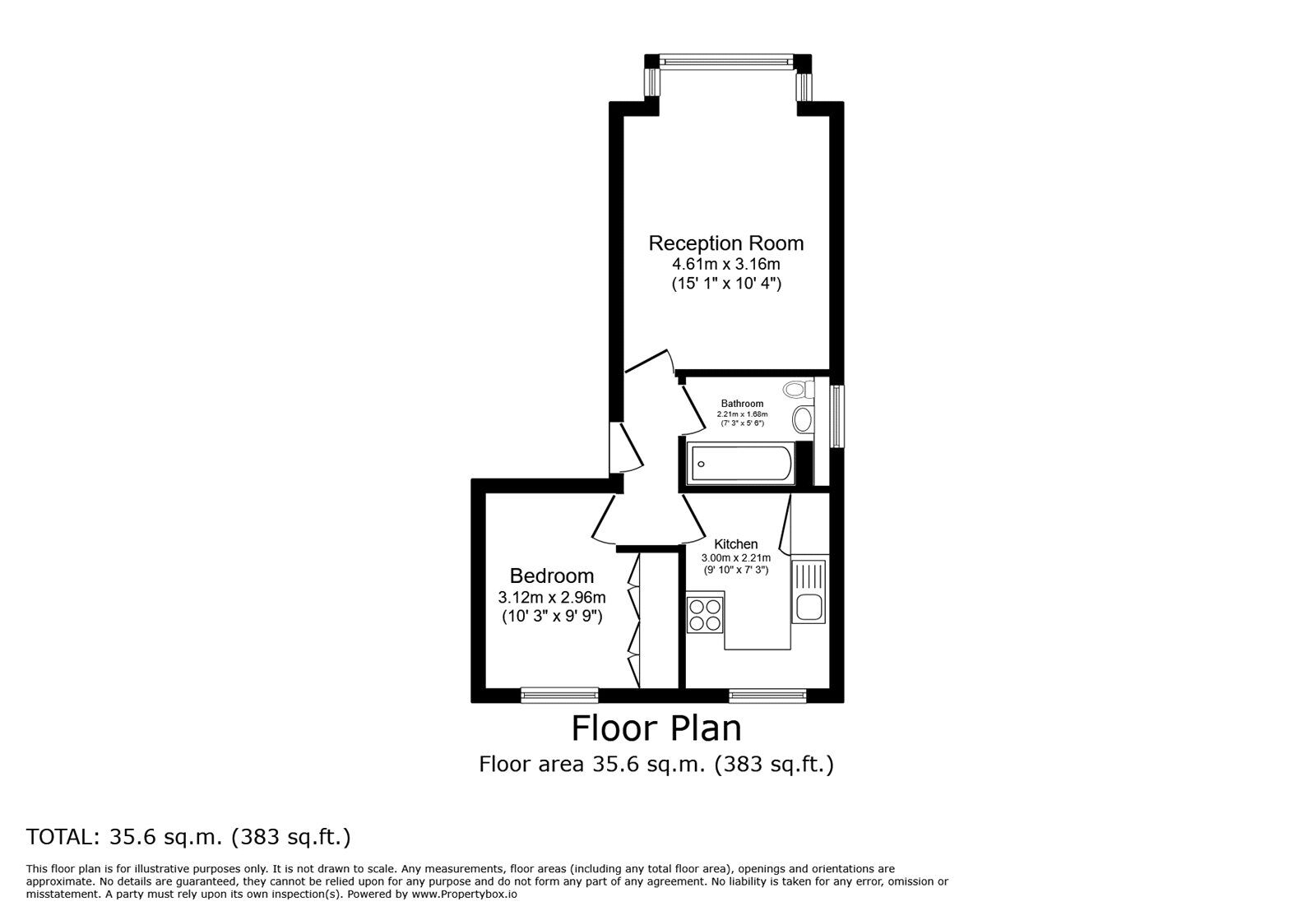 Floorplan of 1 bedroom  Flat for sale, Westcott Road, London, SE17
