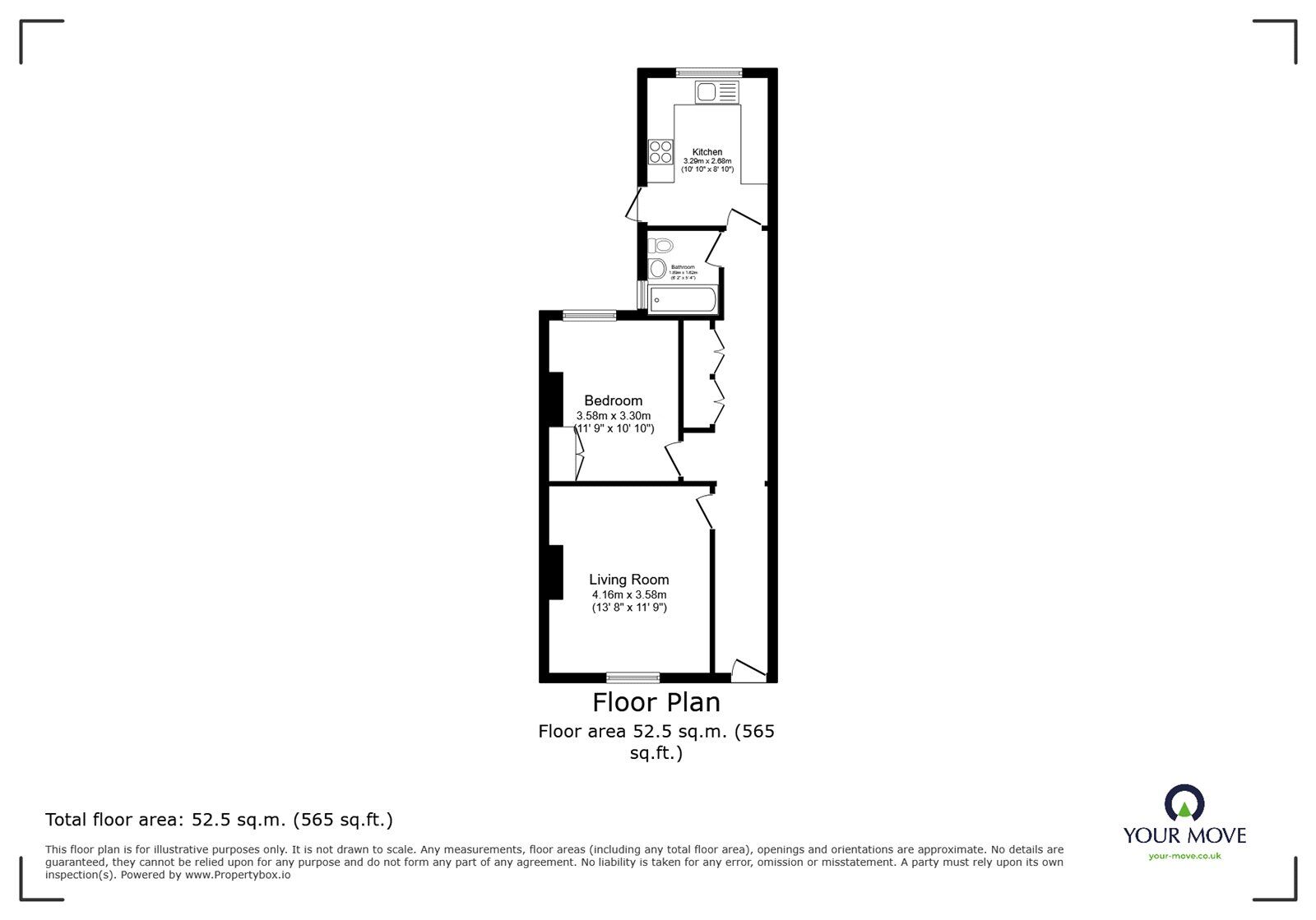 Floorplan of 1 bedroom  Flat for sale, Shardeloes Road, London, SE14