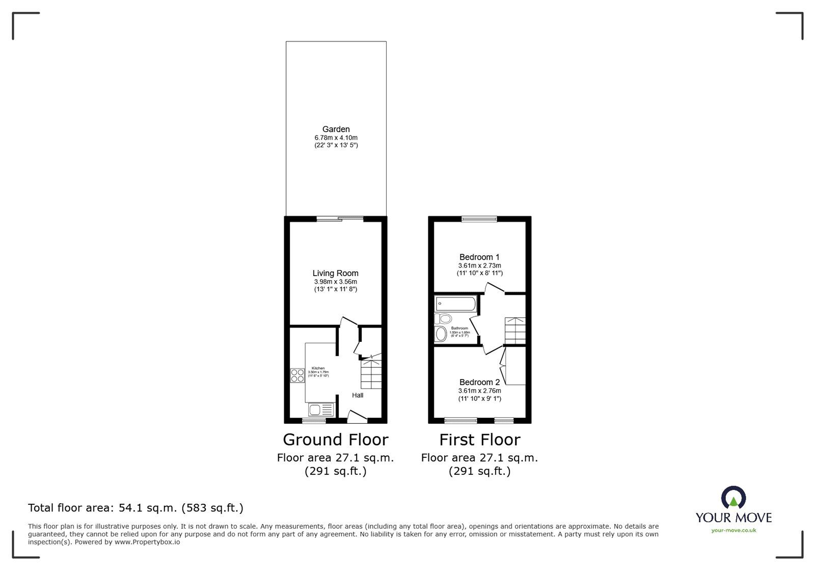 Floorplan of 2 bedroom Mid Terrace House for sale, Tarragon Close, London, SE14