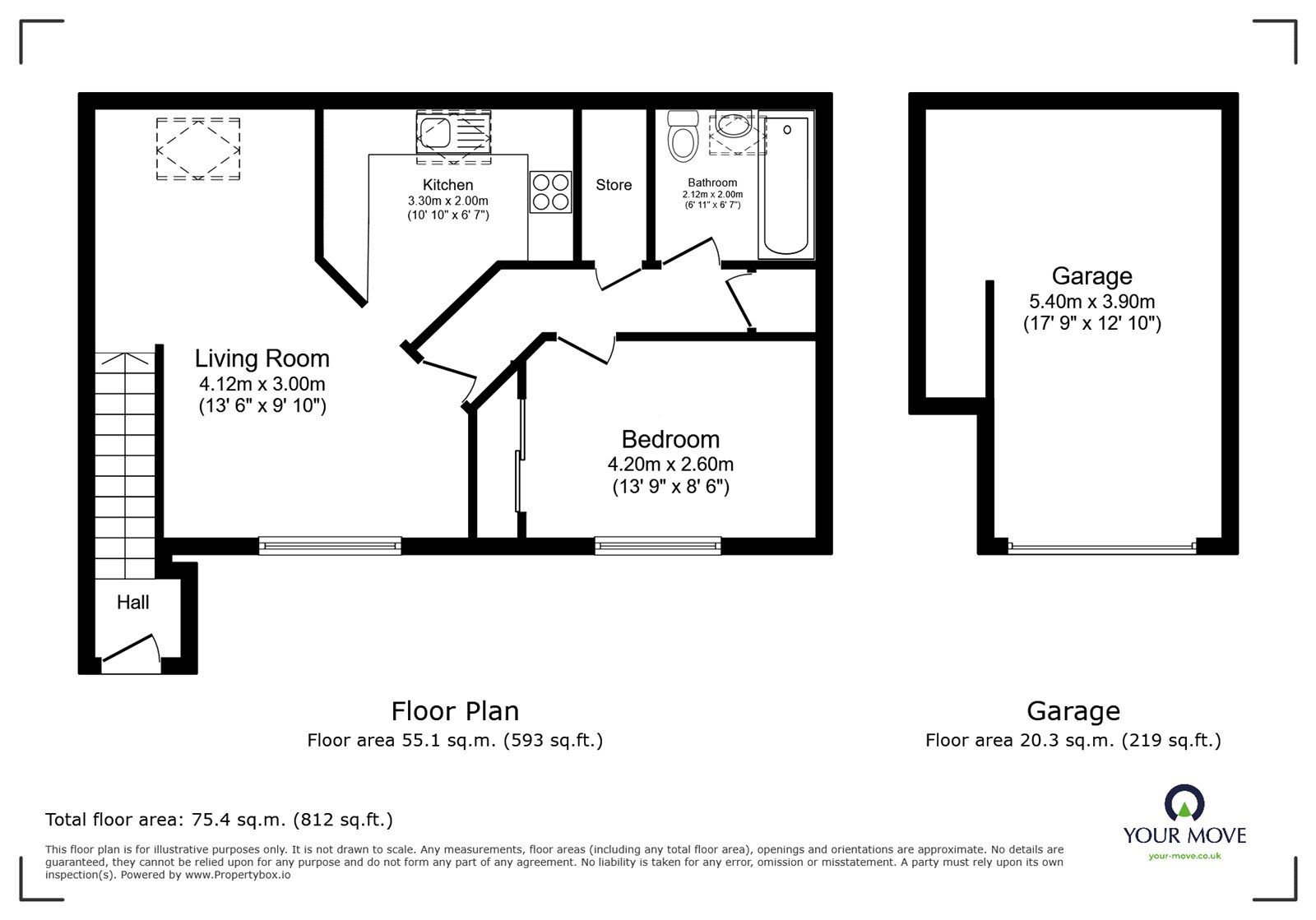 Floorplan of 1 bedroom  Flat for sale, Sterling Gardens, London, SE14