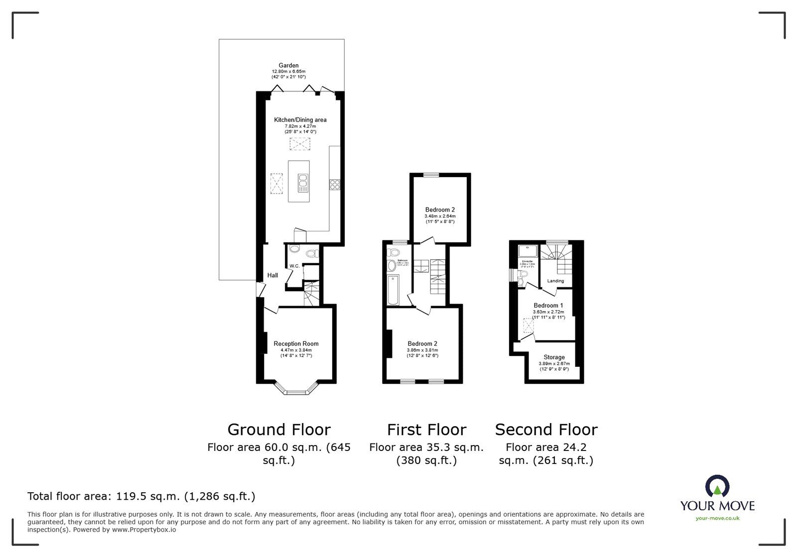 Floorplan of 3 bedroom End Terrace House for sale, Surrey Road, London, SE15