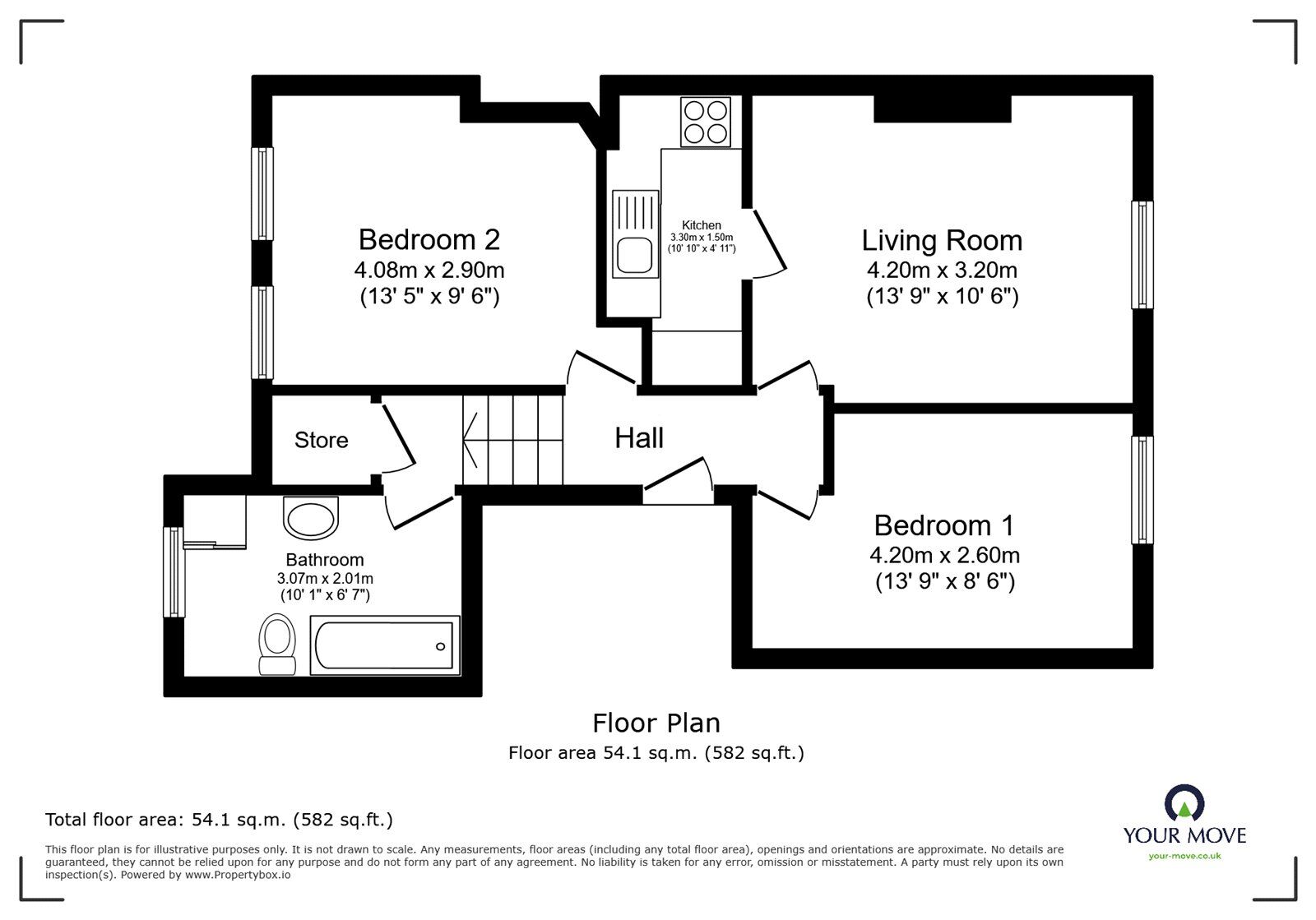Floorplan of 2 bedroom  Flat for sale, Pepys Road, London, SE14