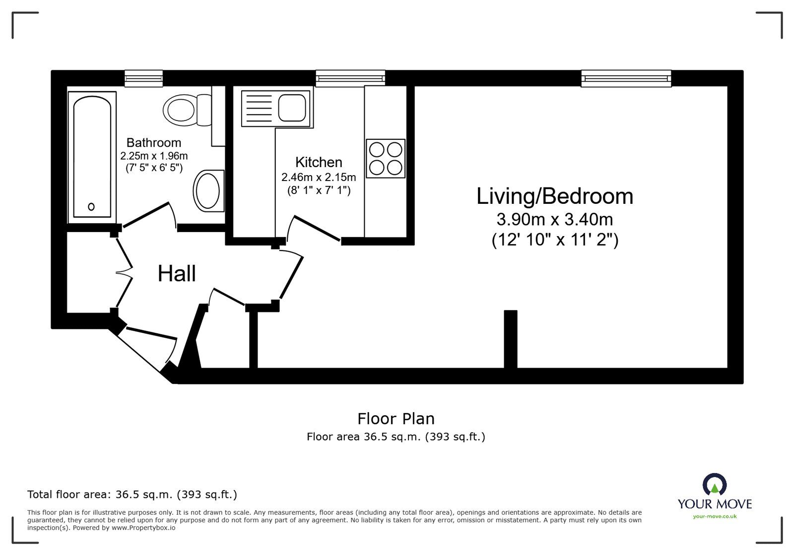 Floorplan of  Flat for sale, Avonley Road, London, SE14