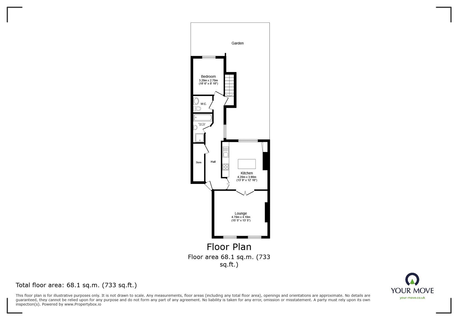 Floorplan of 1 bedroom  Flat for sale, Lewisham Way, London, SE14