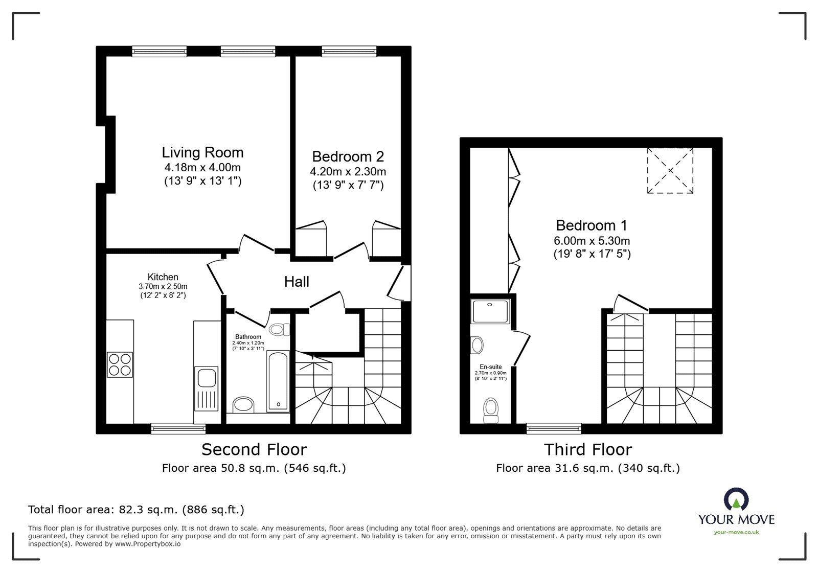 Floorplan of 2 bedroom  Flat for sale, Lewisham Way, London, SE14