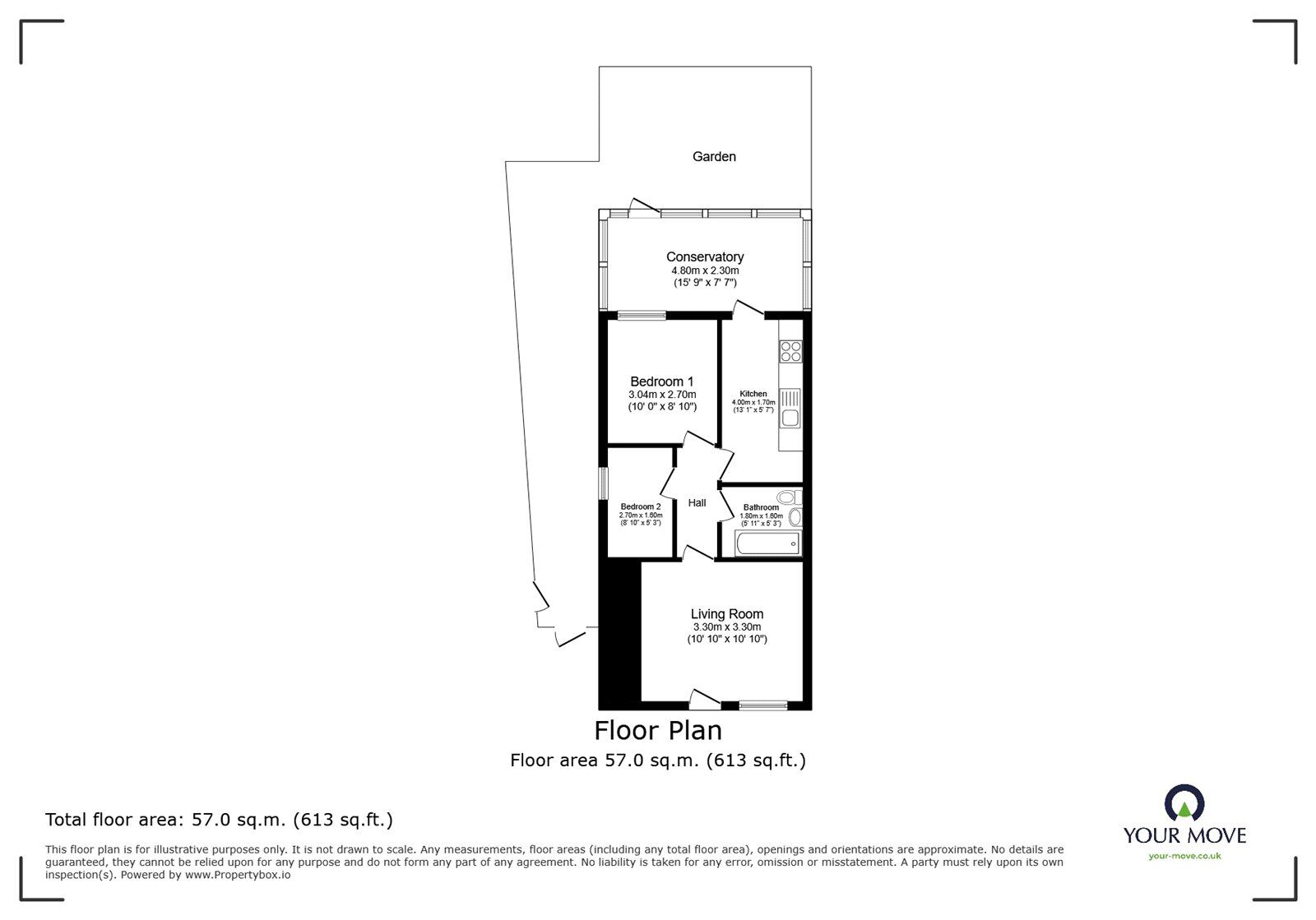 Floorplan of 2 bedroom  Flat for sale, Lavender Road, London, SE16