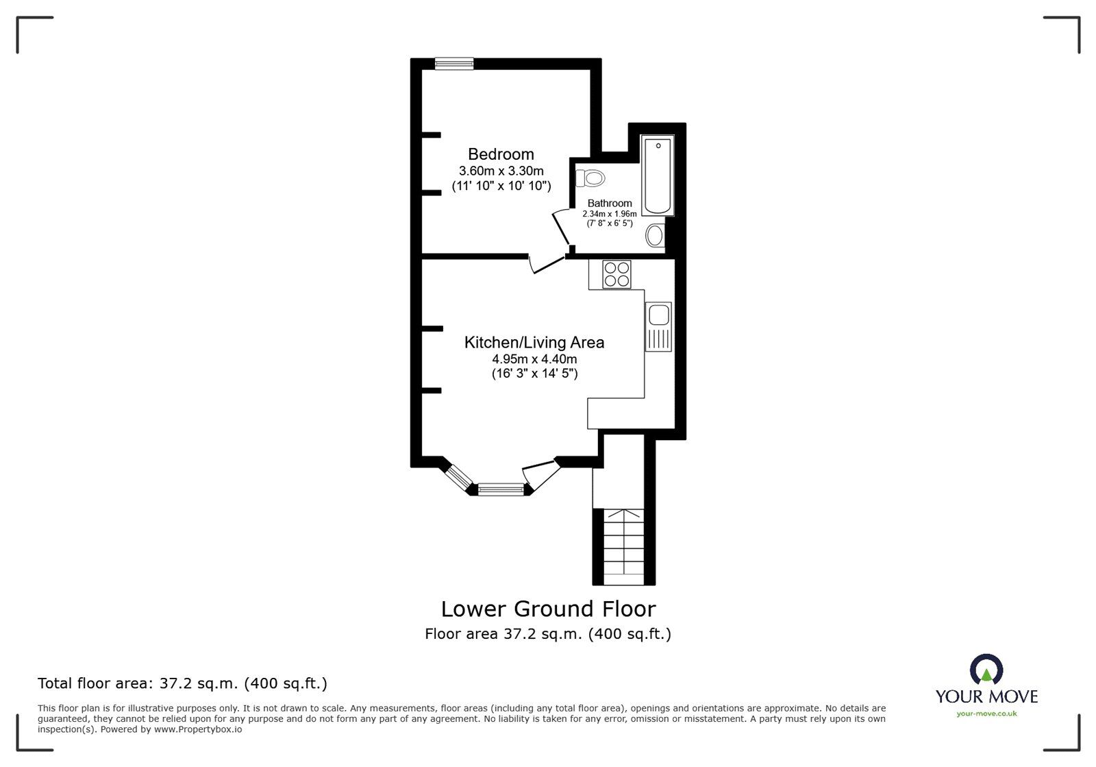 Floorplan of Flat for sale, Waller Road, London, SE14